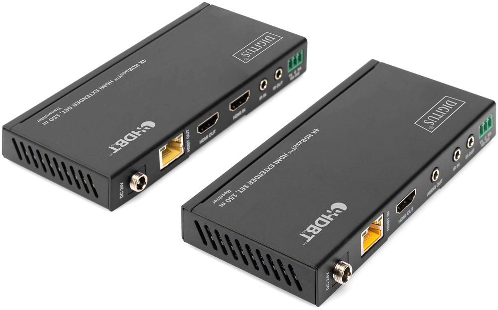 Набор удлинителей DIGITUS HDMI, HDBaseT, UHD 4K2K@60Гц (CАТ6А,7,8) 150м (DS-55508) фото2