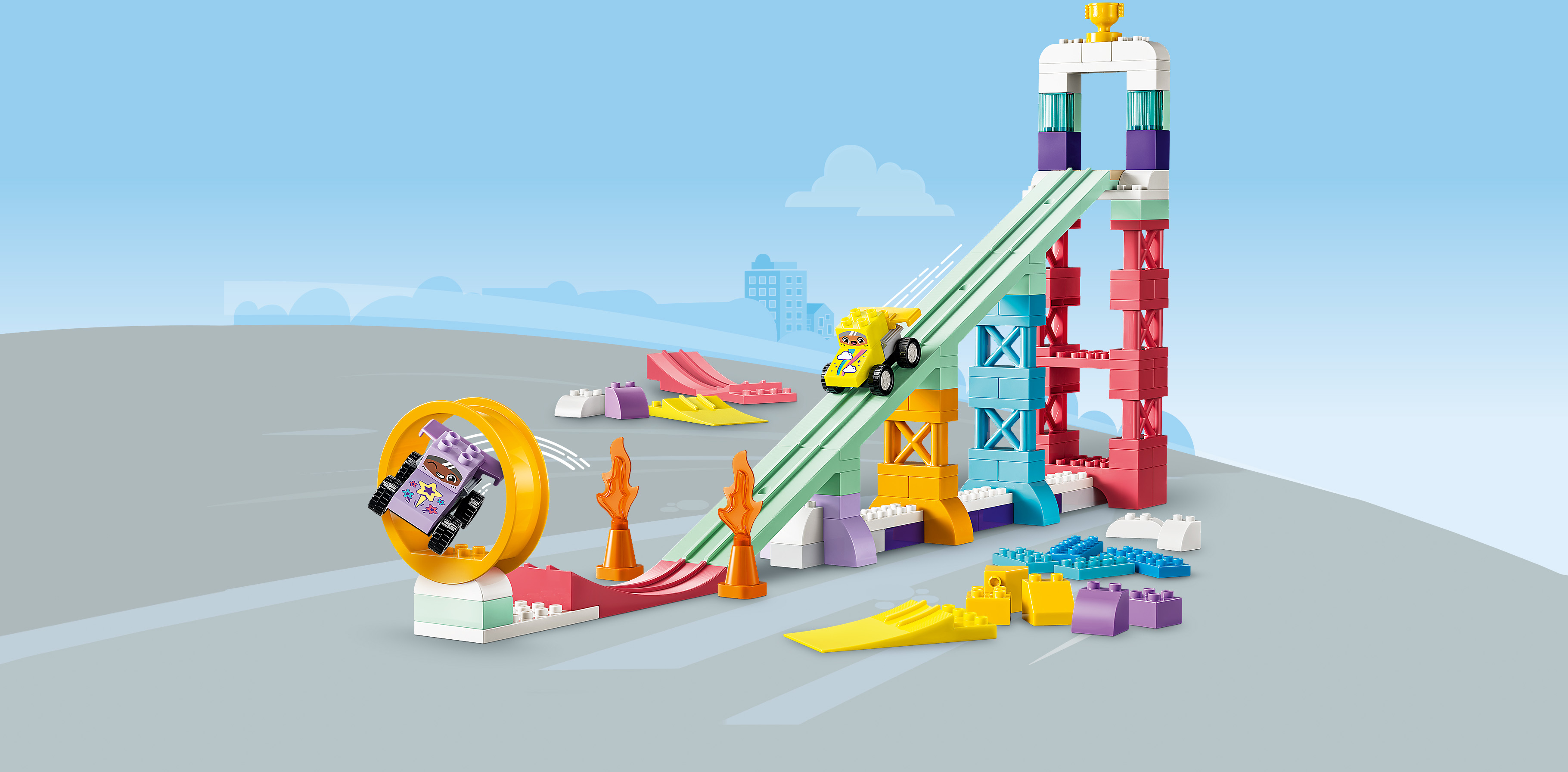 LEGO 10478 DUPLO 3 в 1 Интересные горки и трамплины с автомобилями фото 8
