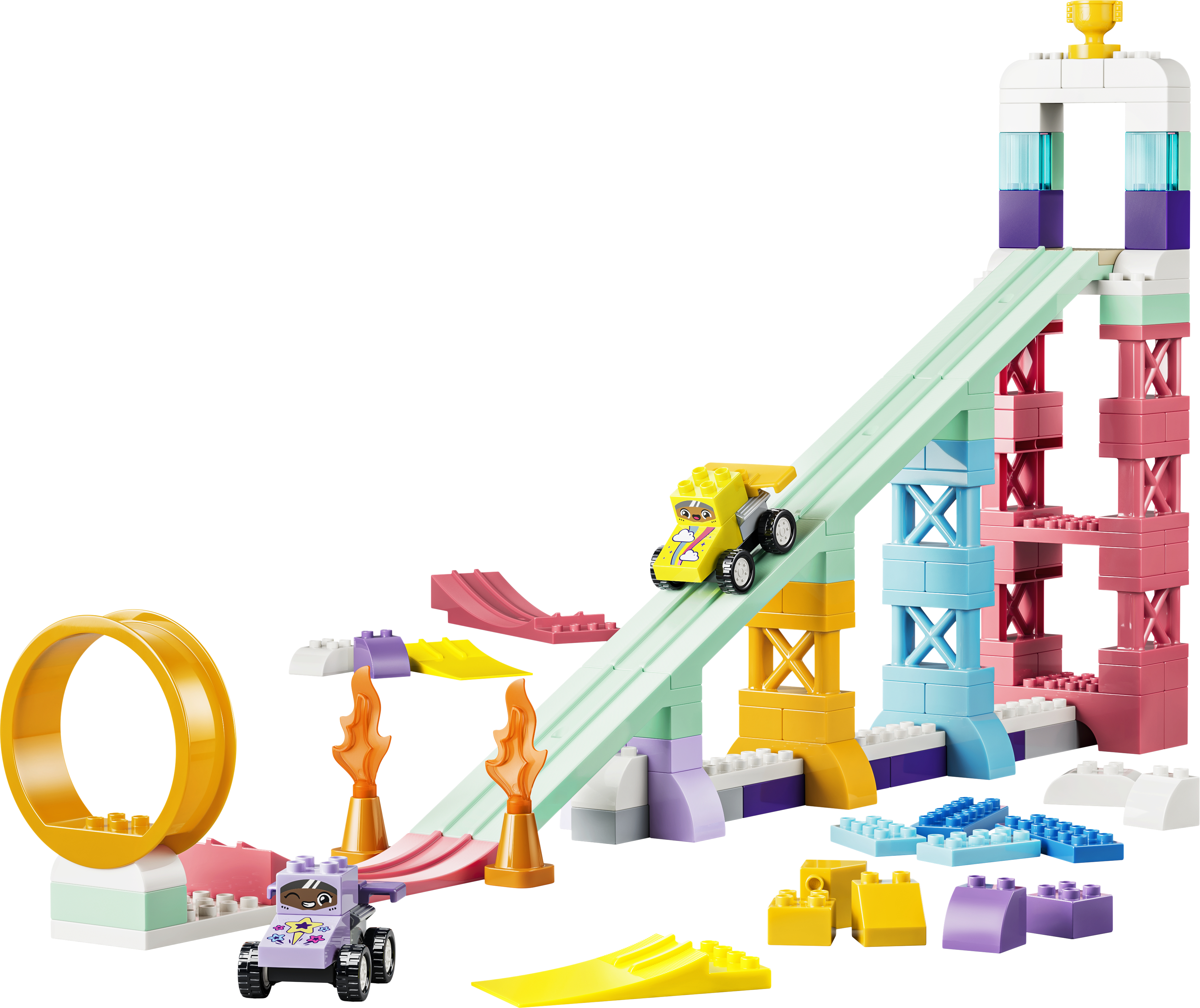 LEGO 10478 DUPLO 3 в 1 Интересные горки и трамплины с автомобилями фото 2