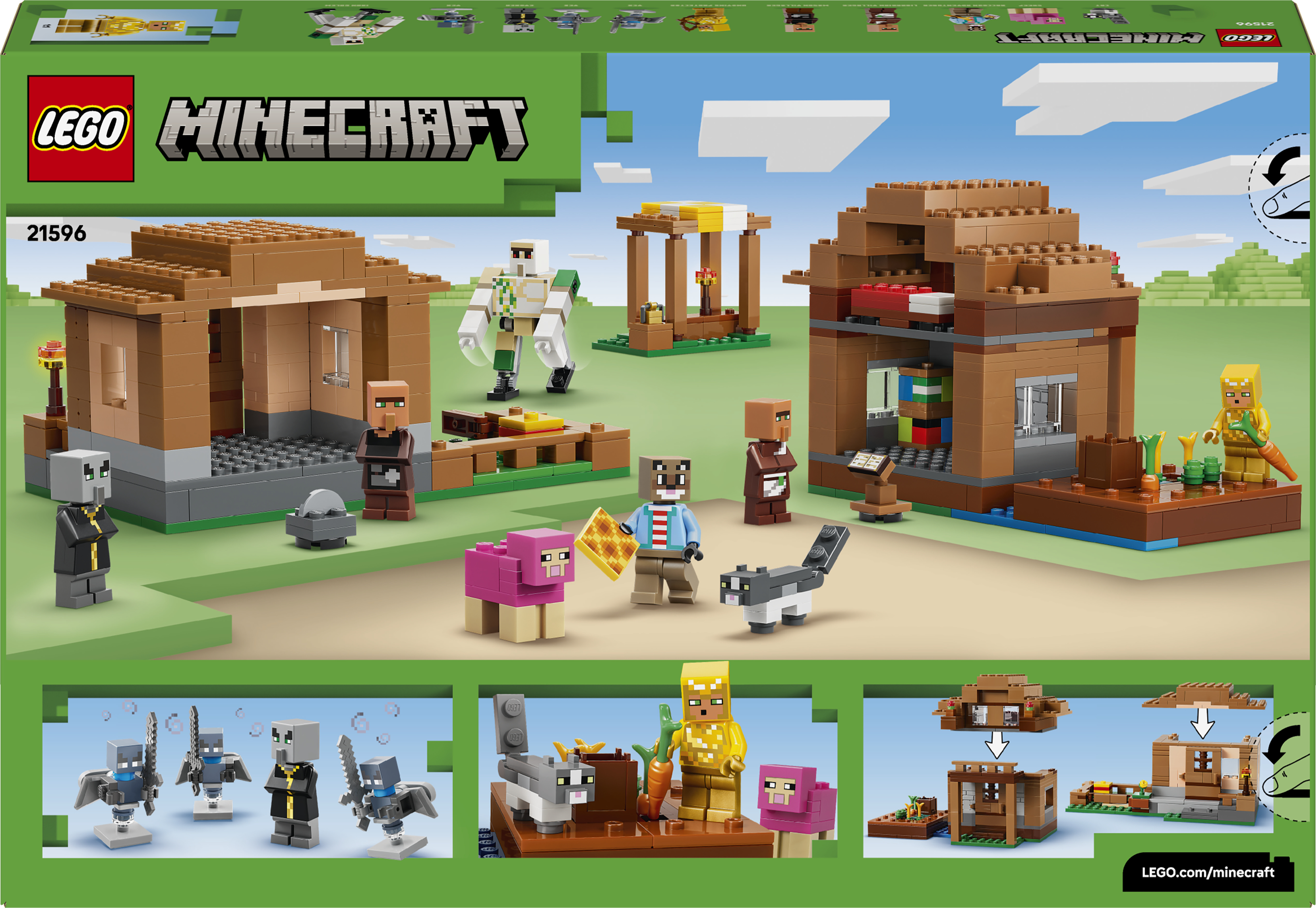 LEGO 21596 Minecraft Нападение вызывателя на деревню фото 