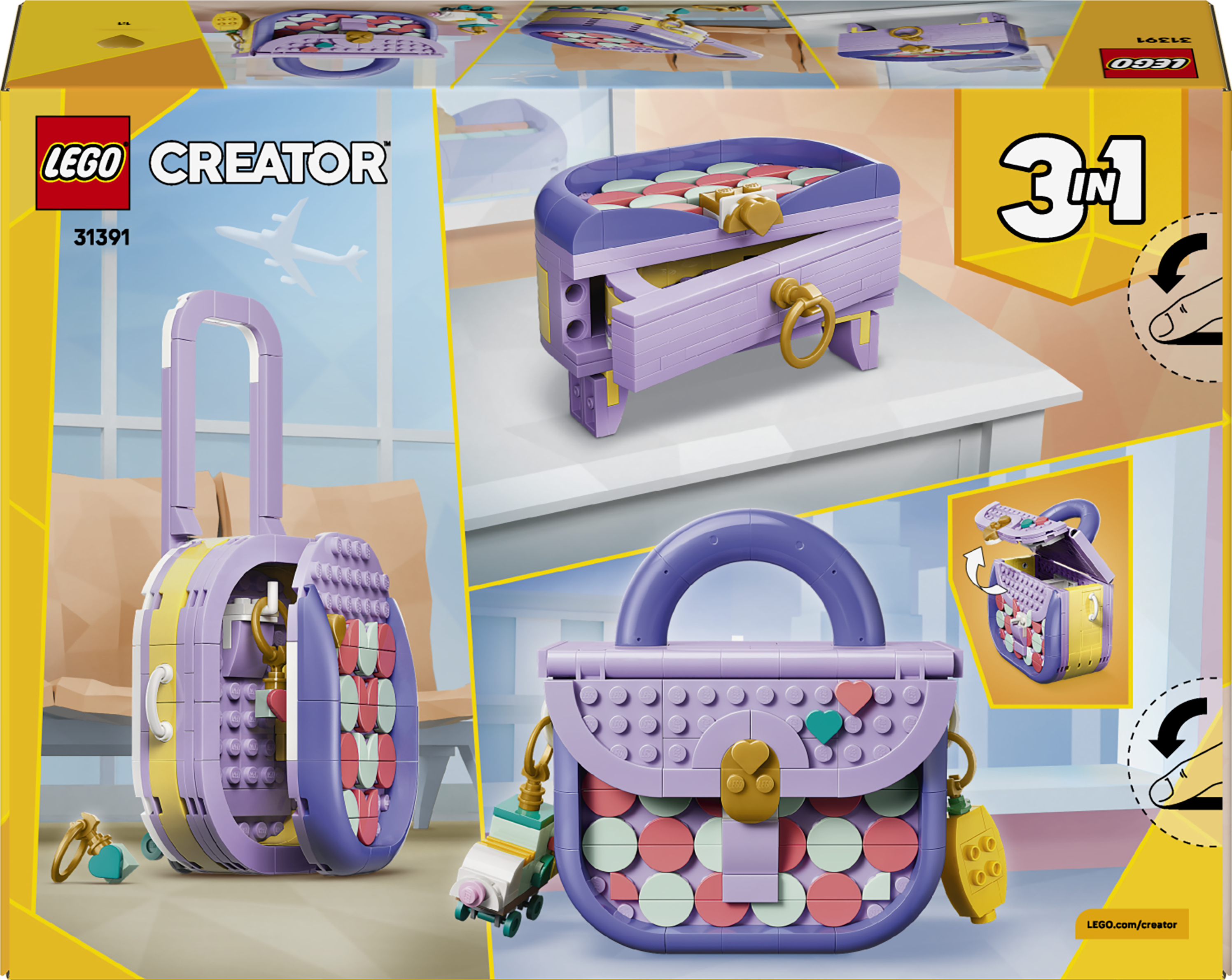 LEGO 31391 Creator Стильная сумка с местом для хранения фото 