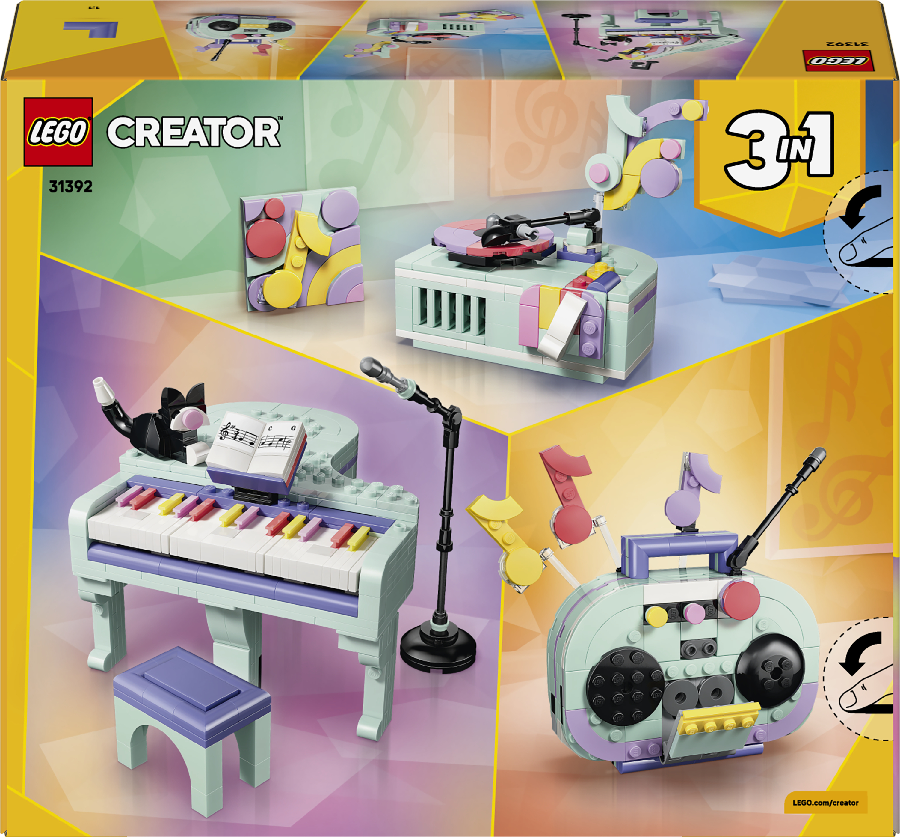 LEGO 31392 Creator Музыкальный декор «Фортепиано с котом» фото 