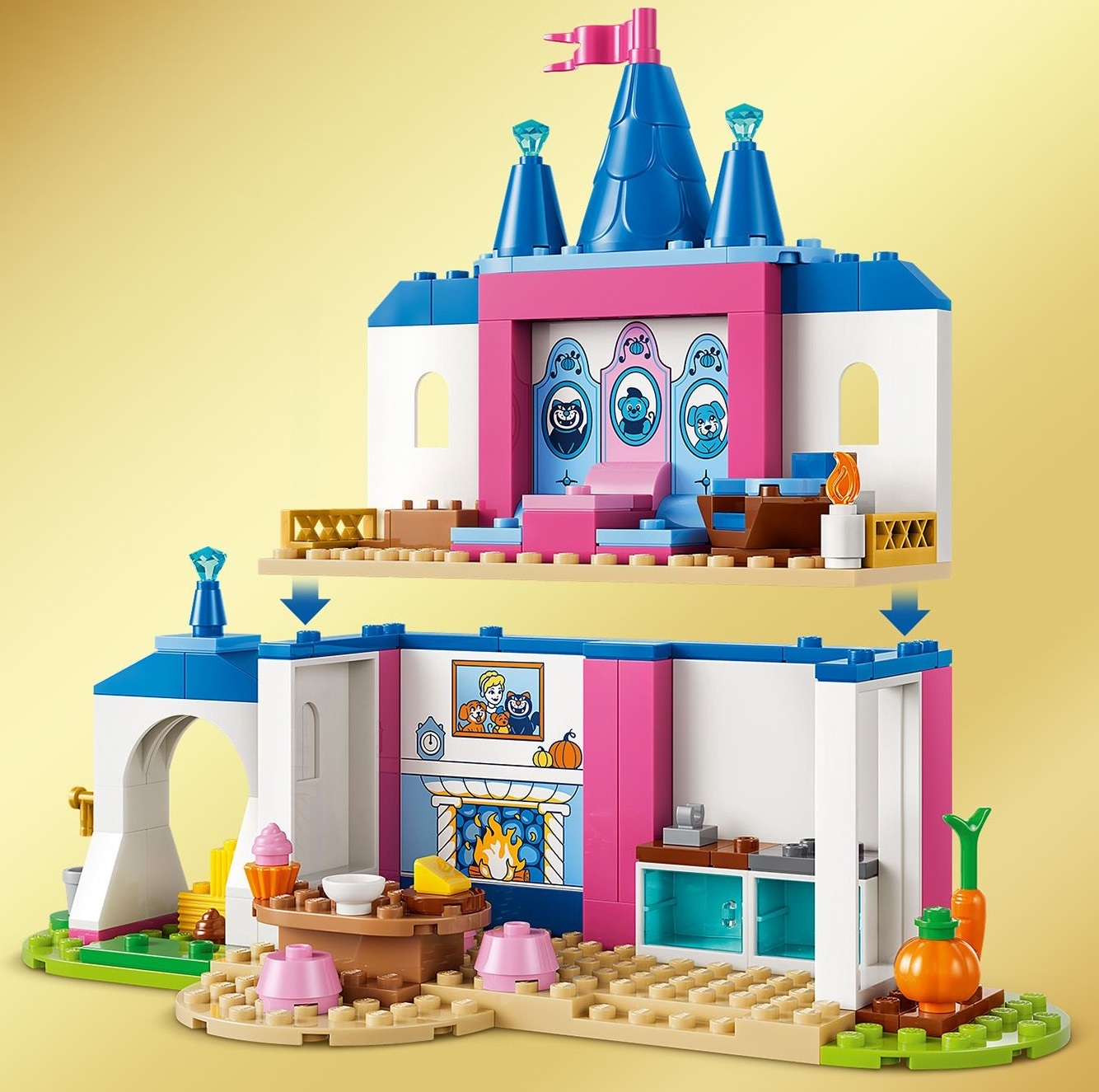 LEGO 43283 Disney Замок Золушки и ее друзей-животных фото 