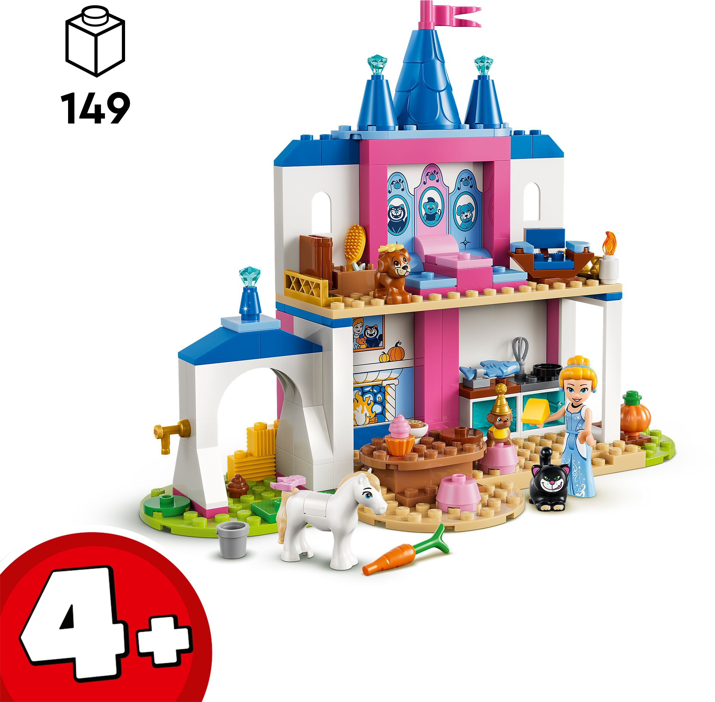 LEGO 43283 Disney Замок Золушки и ее друзей-животных фото 