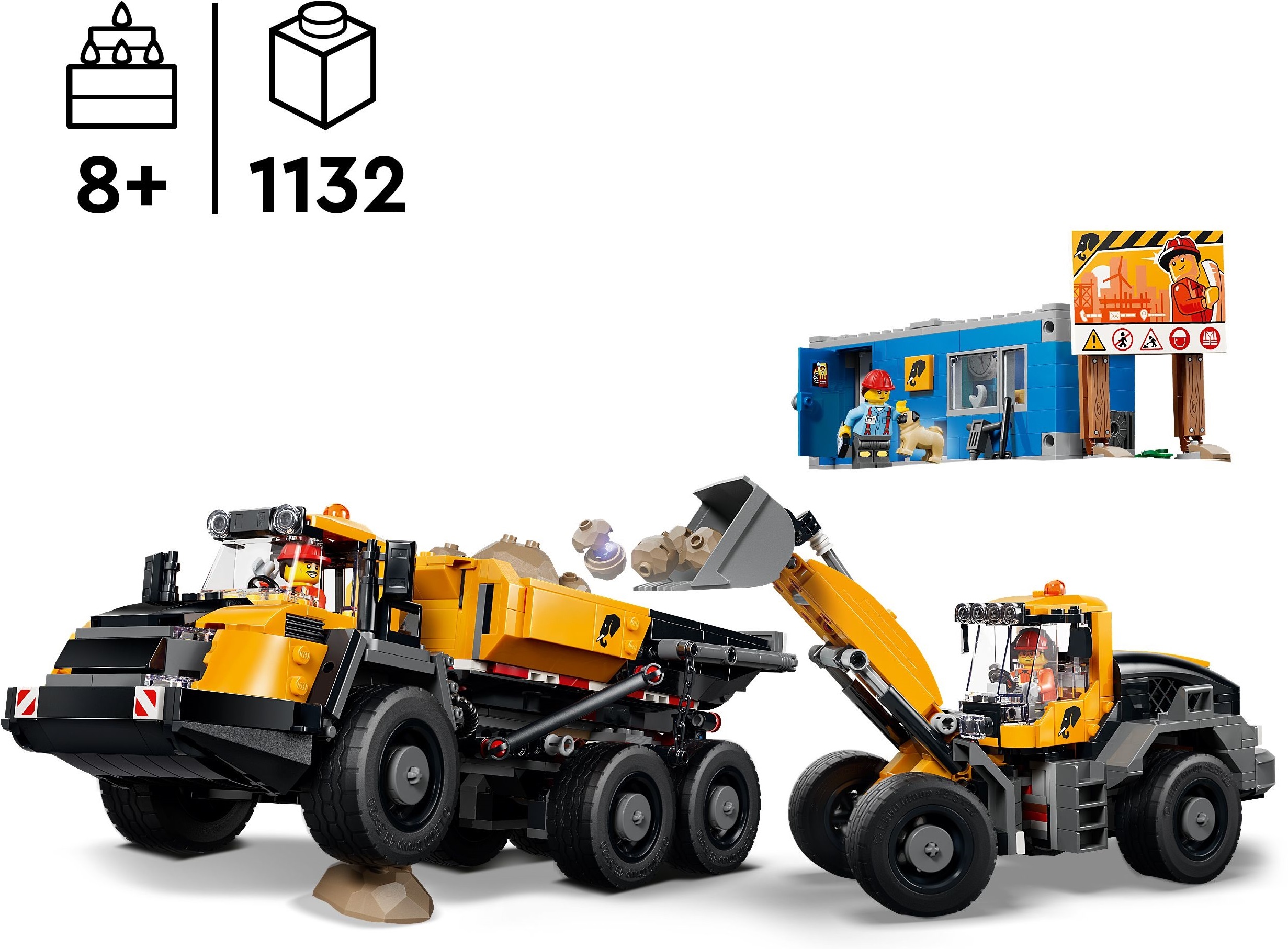 LEGO 60494 City Самосвал и фронтальный ковшовый погрузчик фото 2