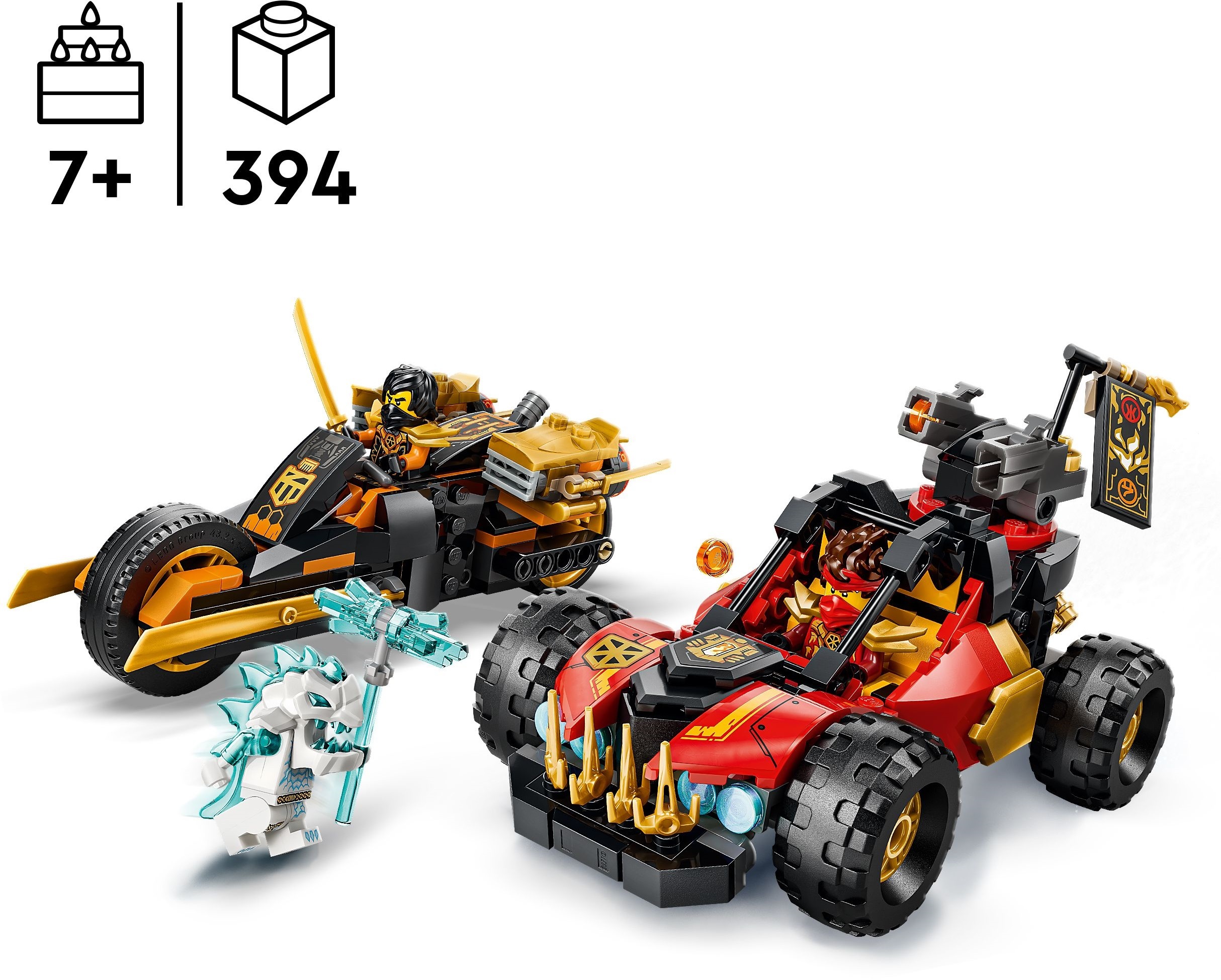 LEGO 71864 Ninjago Комбинированные транспортные средства Кая и Коула фото 