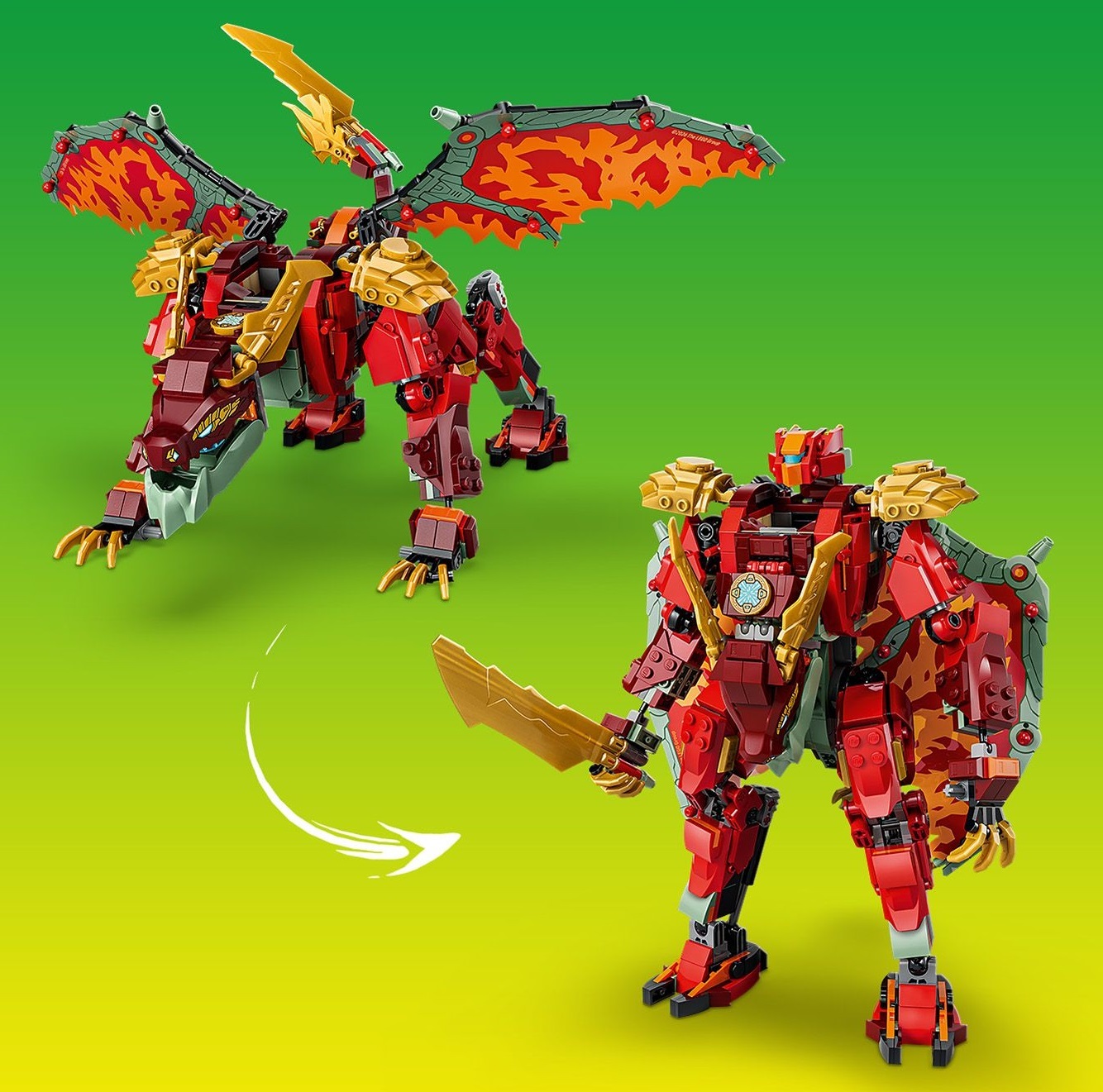 LEGO 71868 Ninjago Дракон-трансформер Уайлдфайер фото 