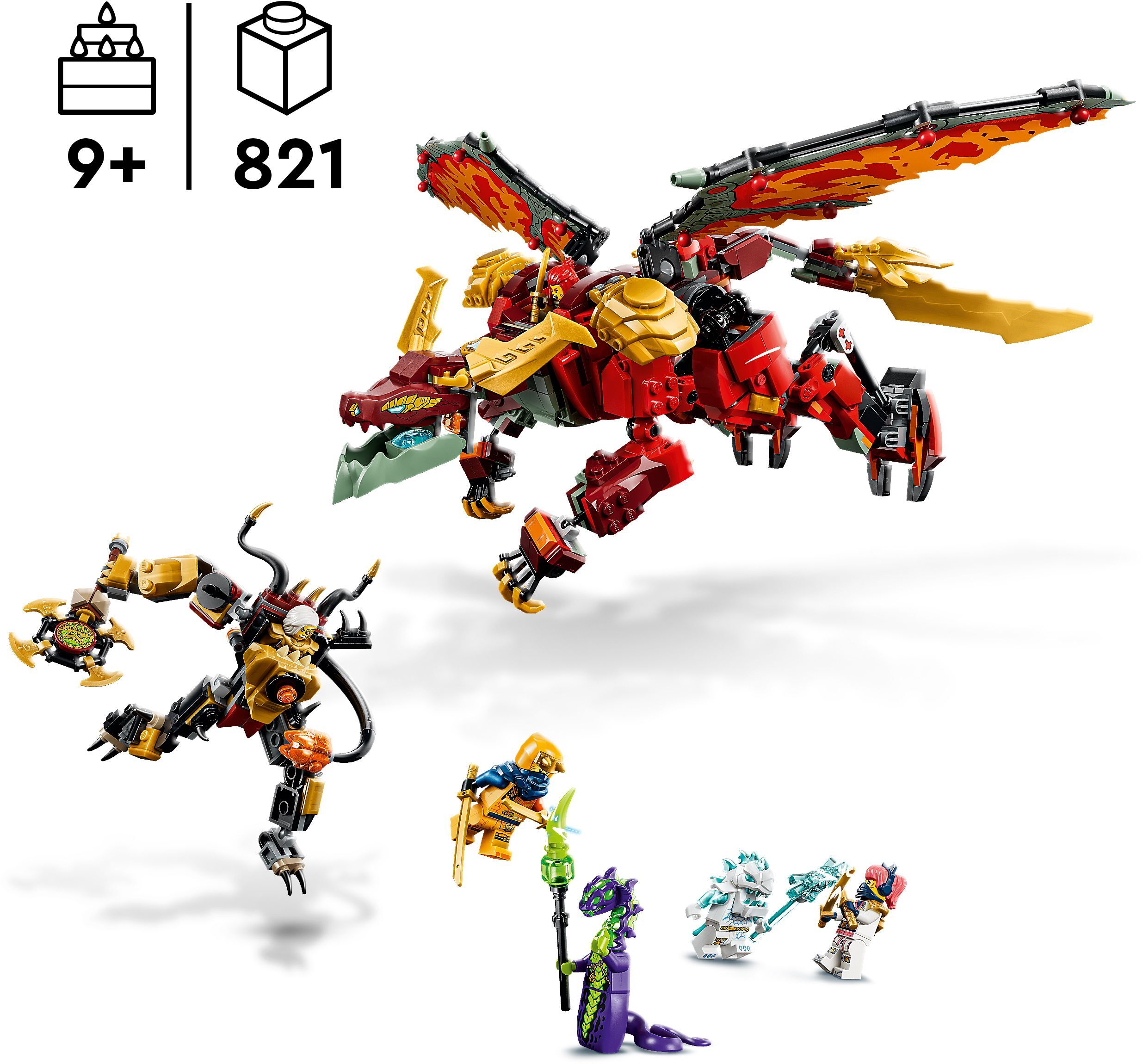 LEGO 71868 Ninjago Дракон-трансформер Уайлдфайер фото 