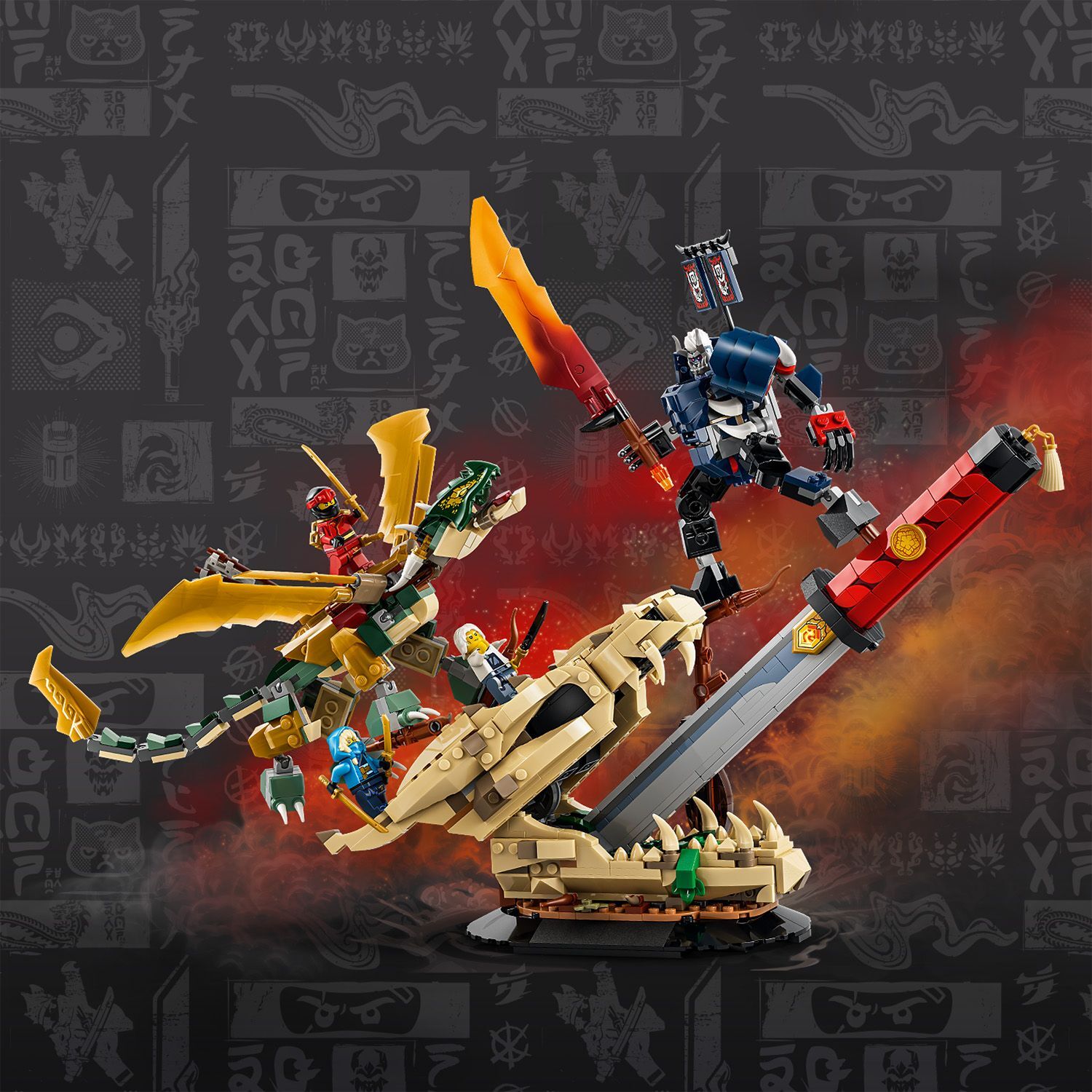 LEGO 71871 Ninjago Битва у черепа Дракона с мечом фото 