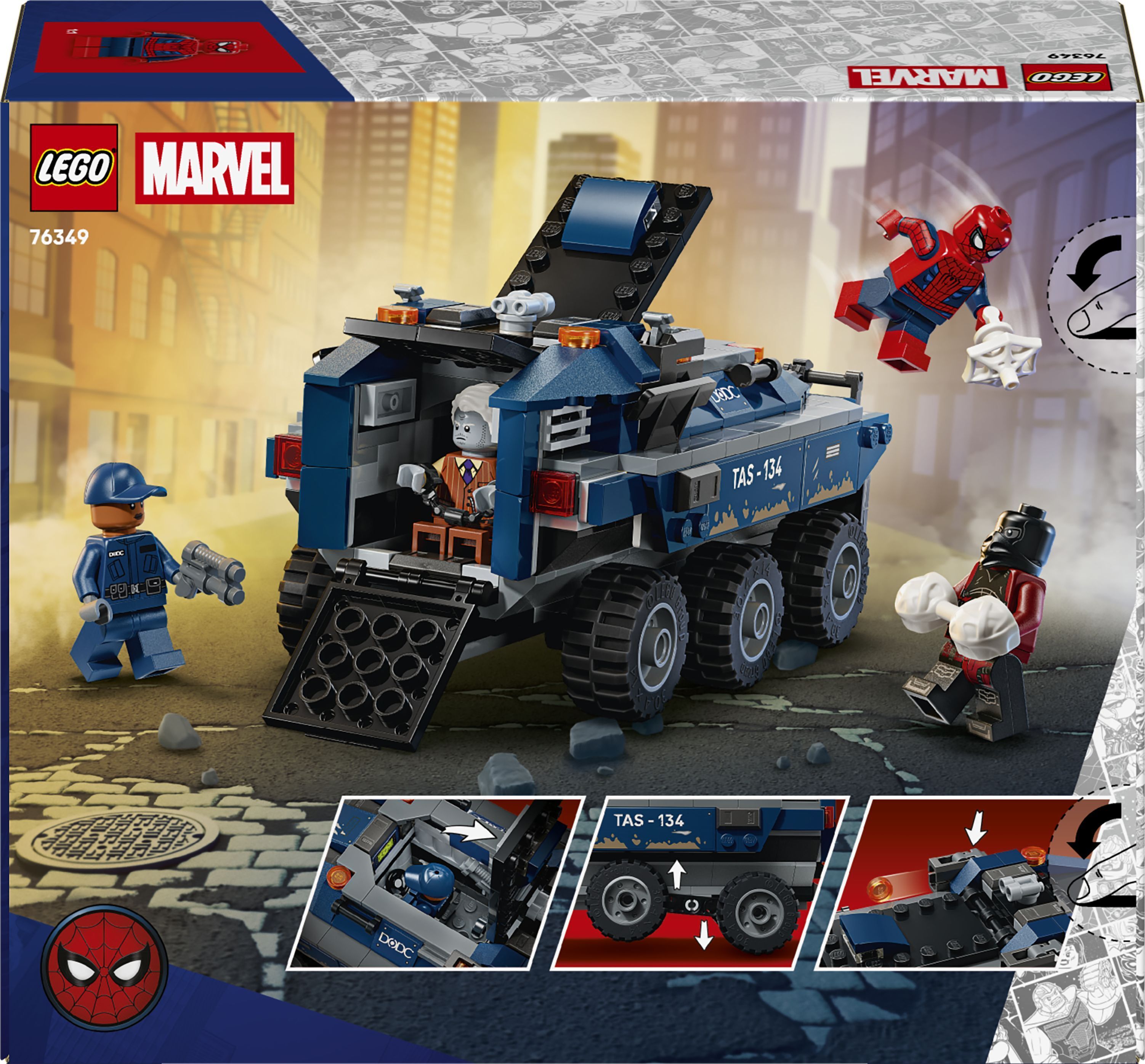 LEGO 76349 Marvel Преследование Человеком-Пауком машины для перевозки преступников фото 15