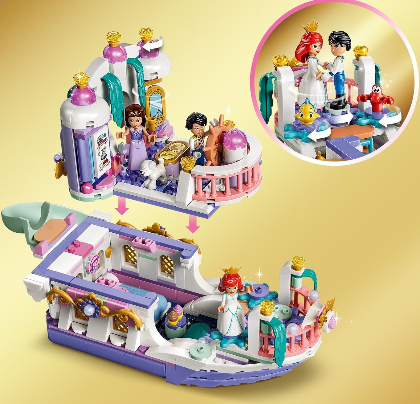 LEGO 43299 Disney Princess Королевская свадебная лодка Ариэль фото 13