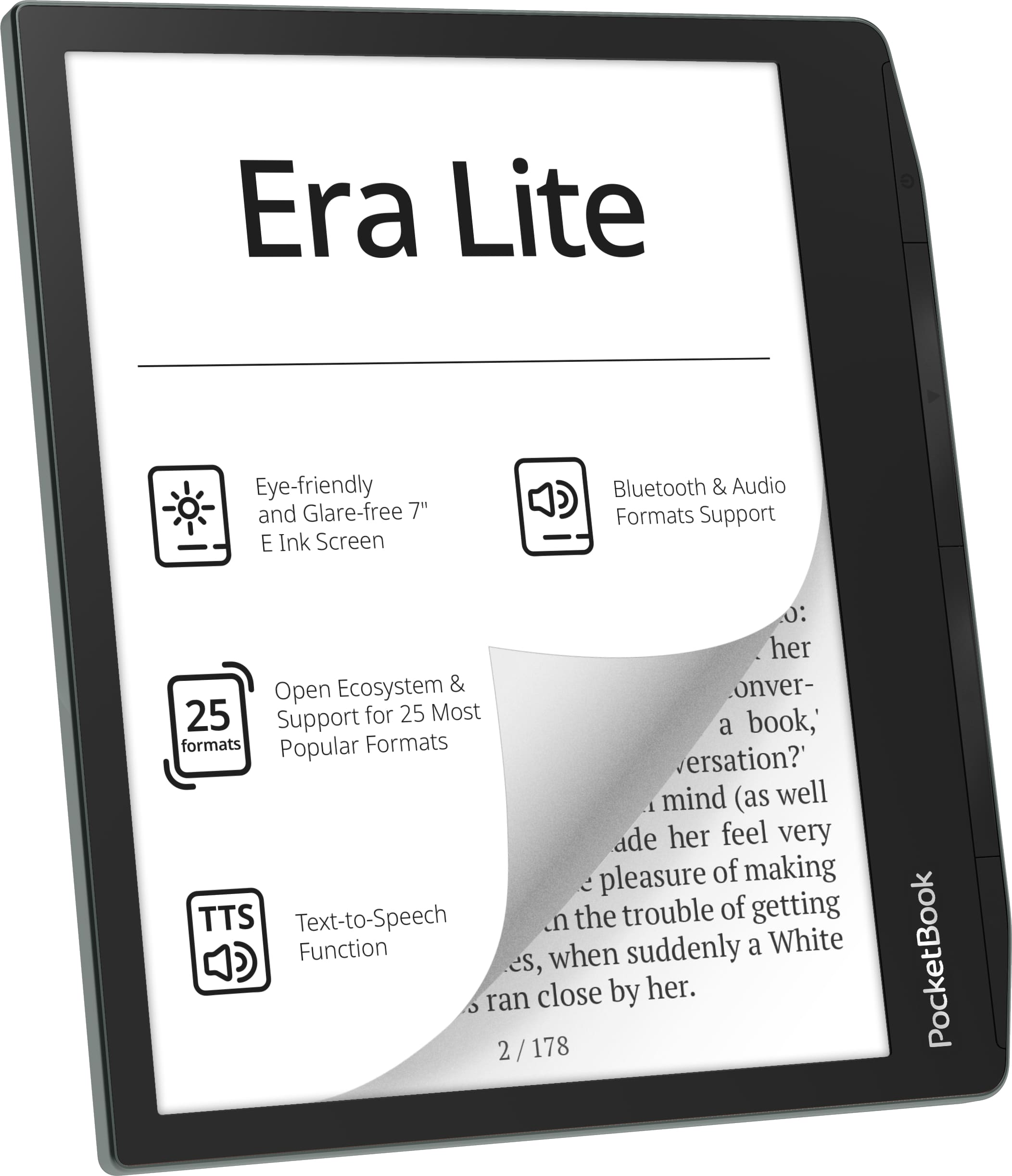 Електронна книга PocketBook 710 Era Lite Stone Green (PB710-9-WW)фото4