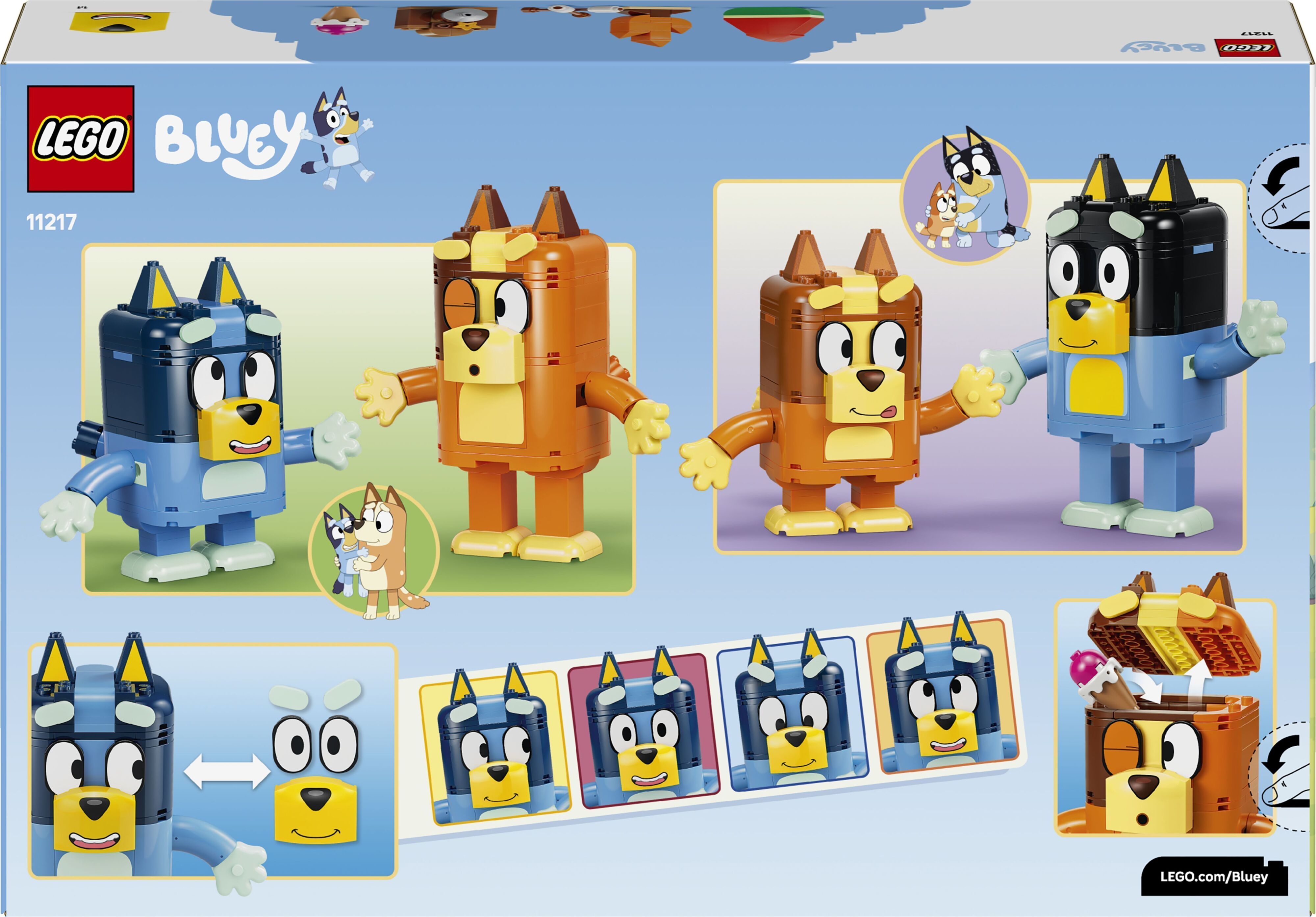 LEGO 11217 Bluey Семья Блуи из кубиков фото 
