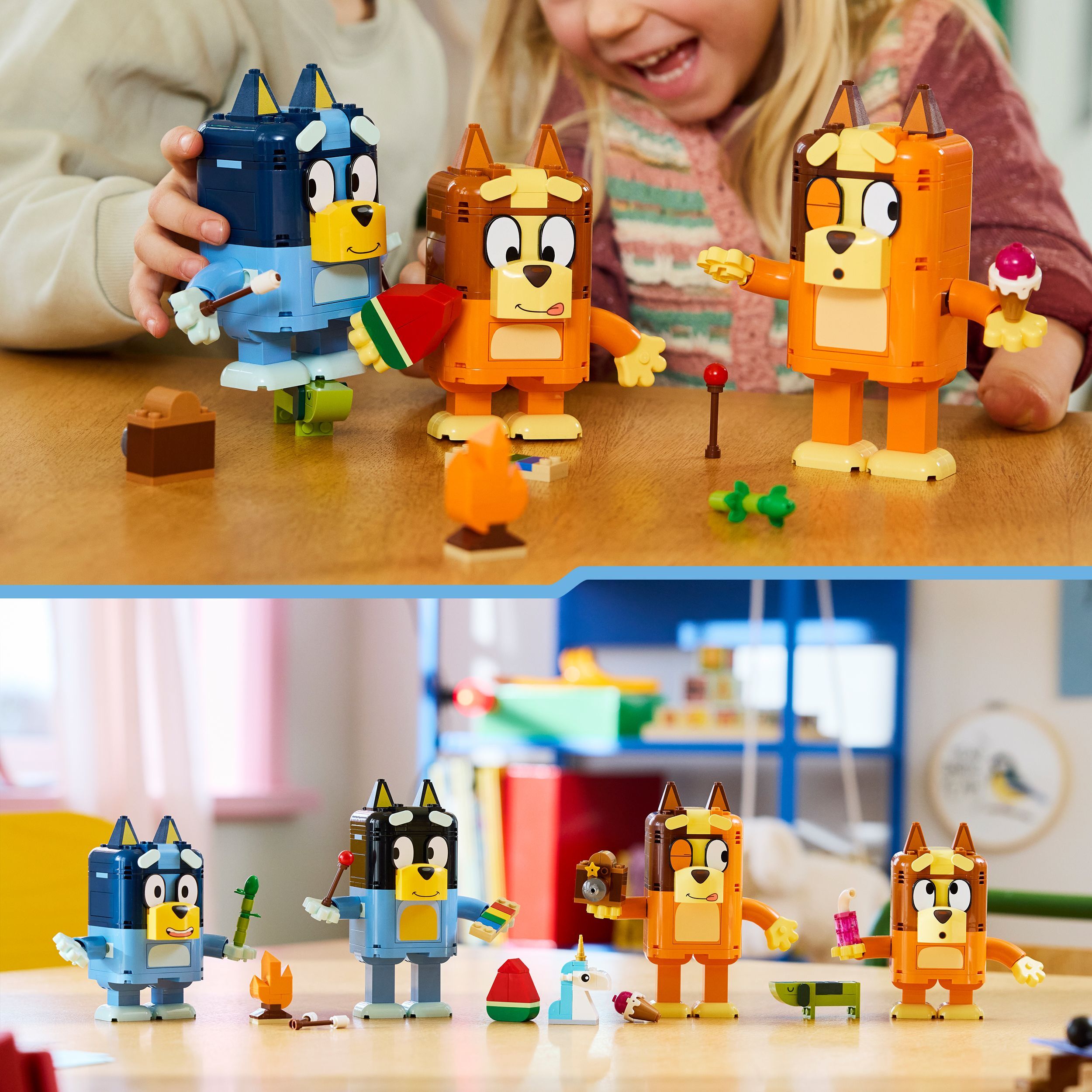 LEGO 11217 Bluey Семья Блуи из кубиков фото 