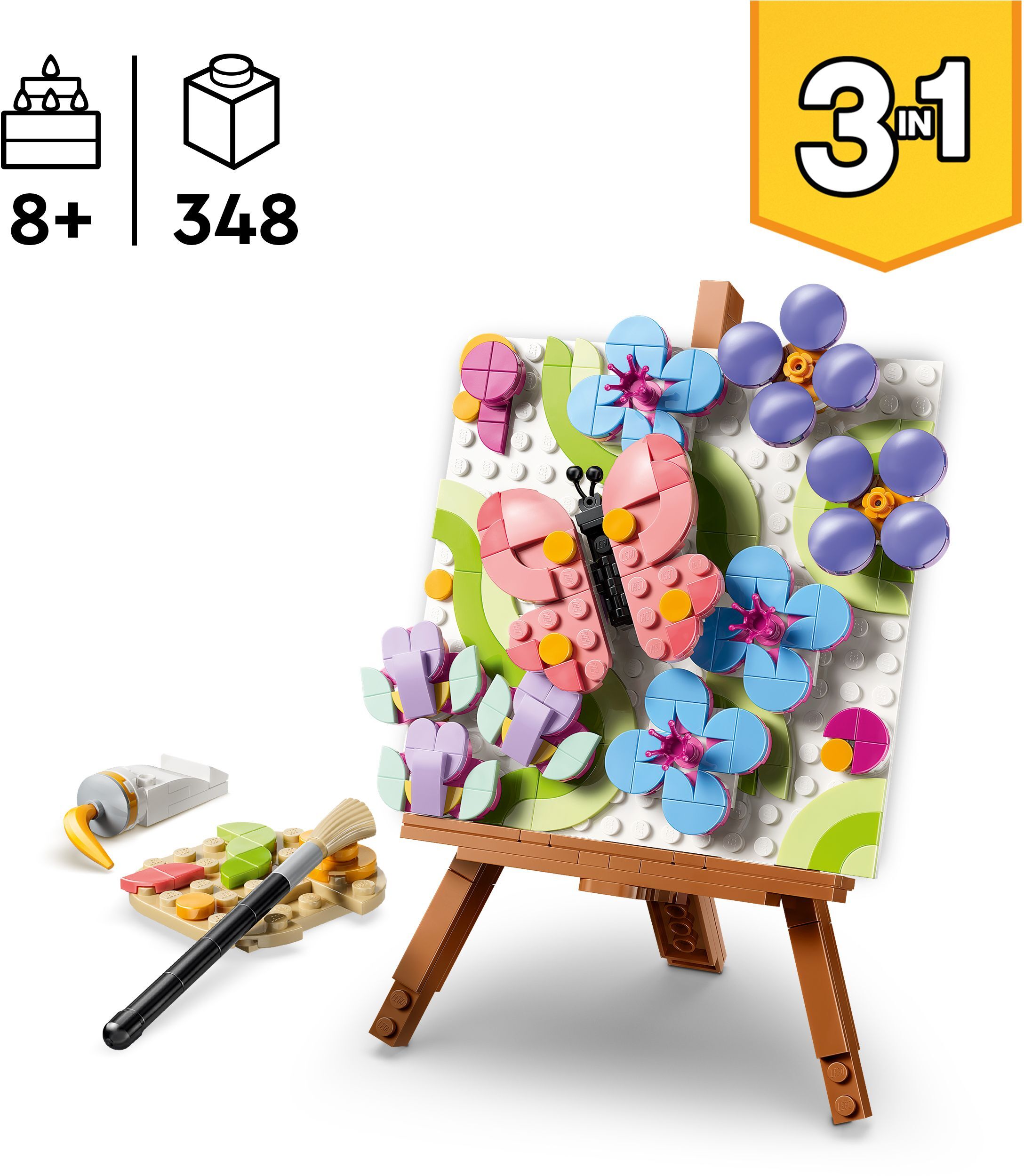 LEGO 31390 Creator Декоративная живопись «Цветочное искусство» фото 