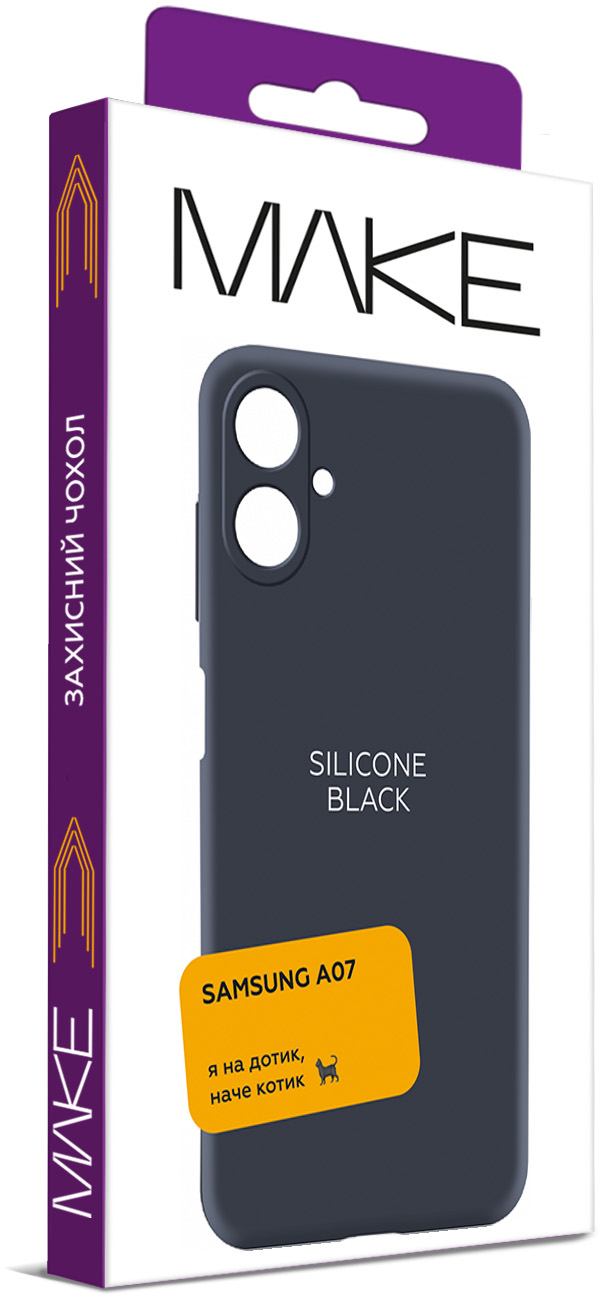 Чохол MakeFuture для Samsung A07 Silicone Black (MCL-SA07BK)фото