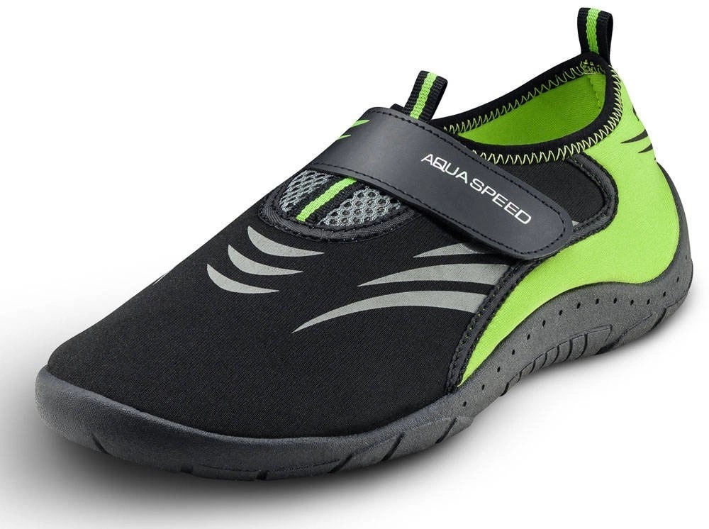 Аквашузы AQUA SPEED Aqua Shoe Model 27A 642-27A 39 черные/зеленые фото 