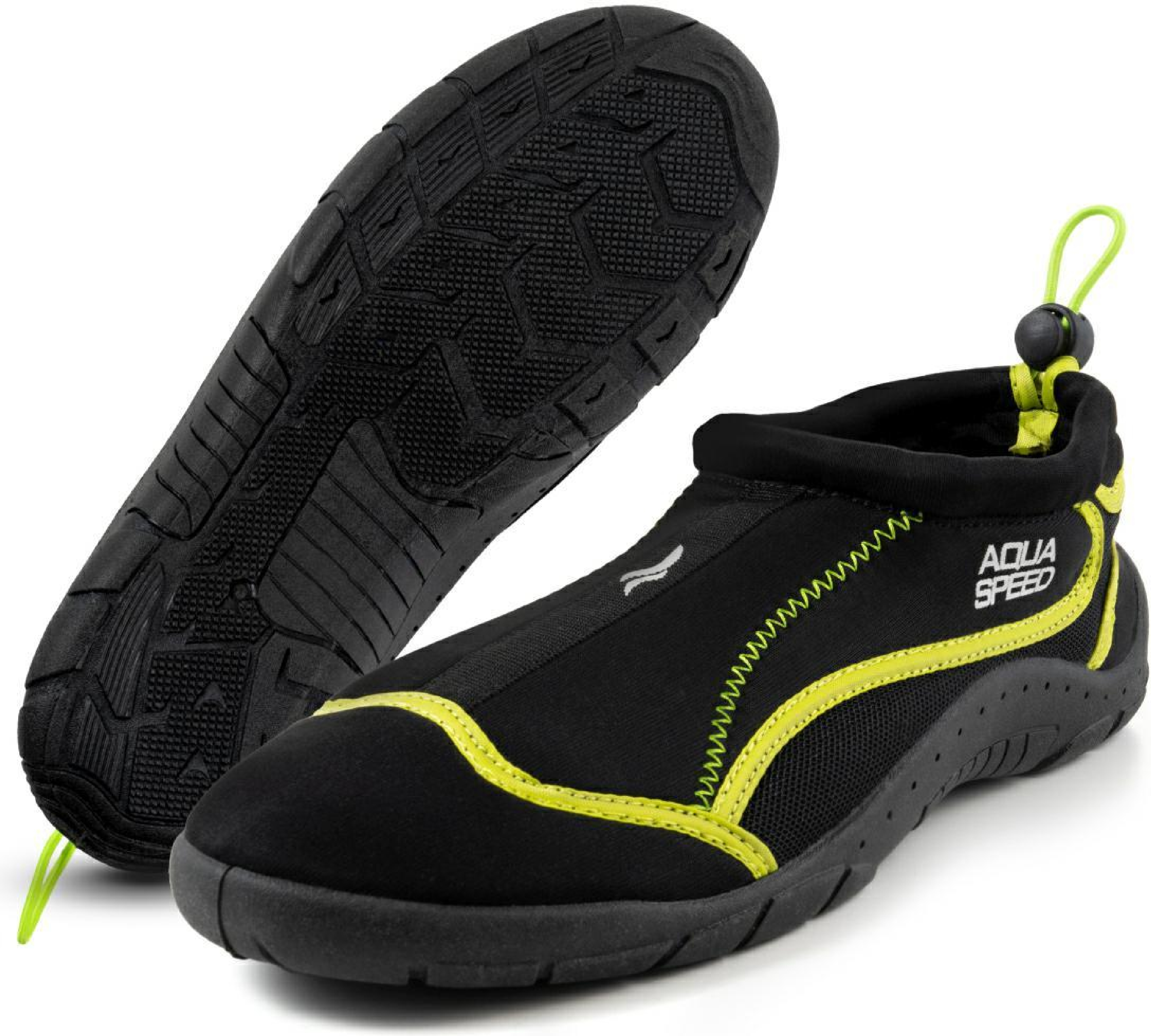 Аквашузы AQUA SPEED Aqua Shoe Model 28B 704-78 46 черные/желтые фото 