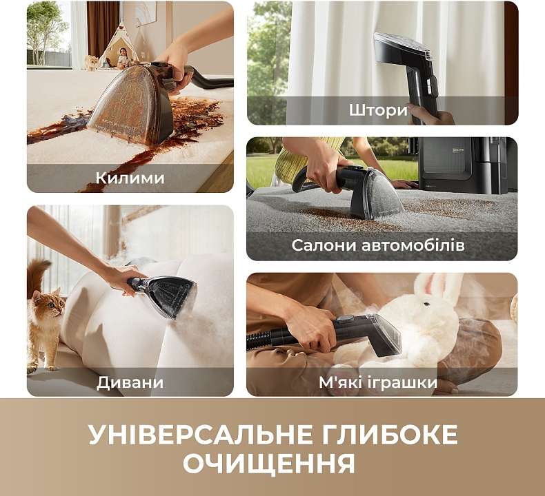 Моющий пылесос для ковров и тканей Dreame N20 Steam (HNR27A) фото2