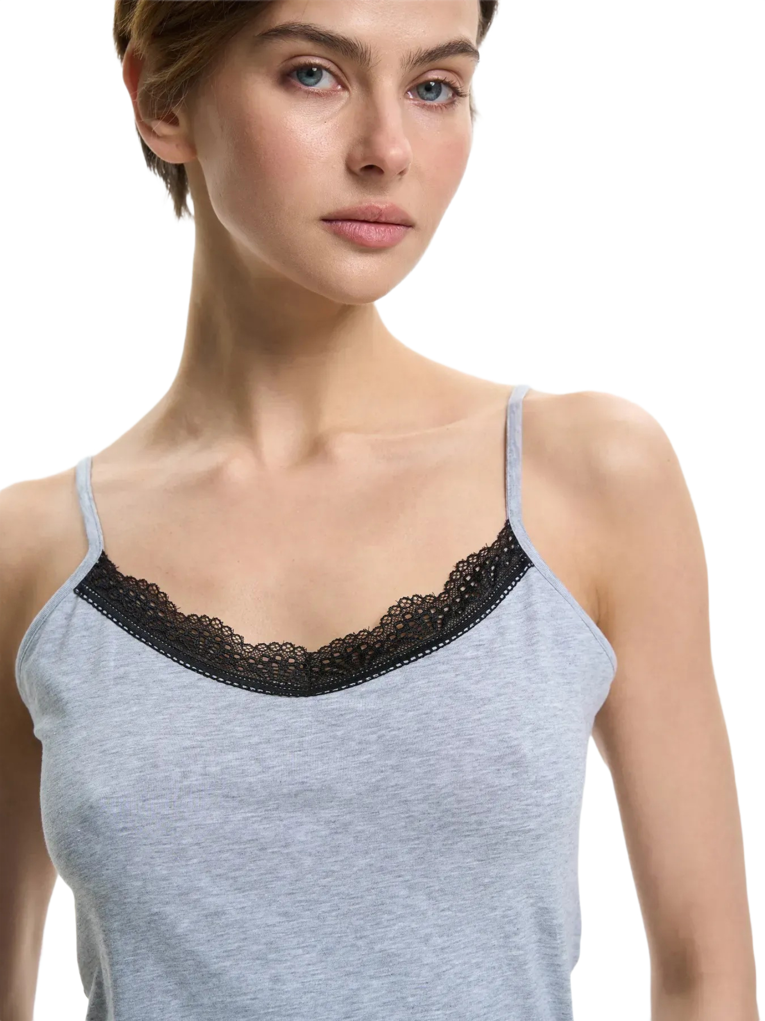 Майка бававняна жіноча Roza XS світло-сірафото3