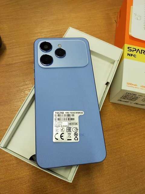 Смартфон TECNO Spark 40 (KM5n) 8/256Gb Ink Black (4894947091551)фото2