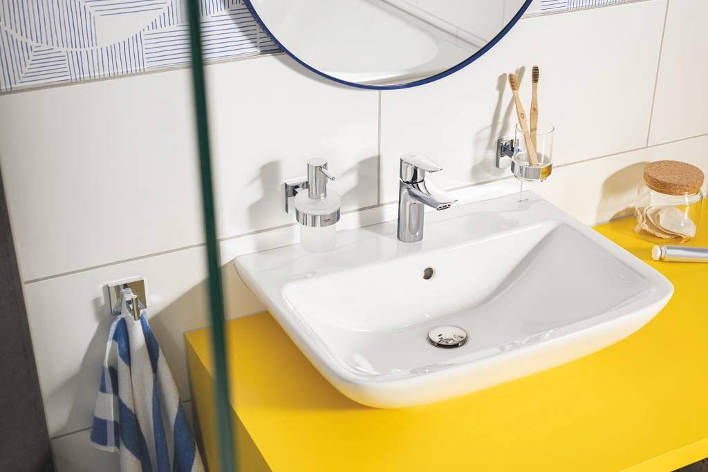 Стакан скляний Grohe QuickFix Start Cube з тримачем, хром (41097000)фото7