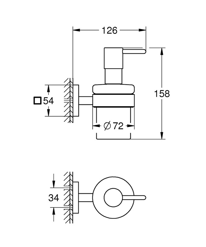 Дозатор для жидкого мыла Grohe QuickFix Start Cube с держателем, хром (41098000) фото 