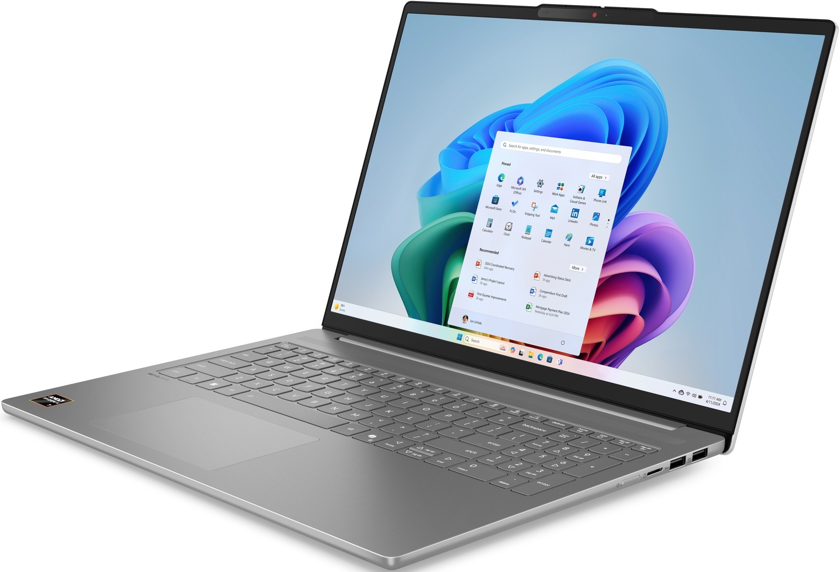 Ноутбук LENOVO IdeaPad Slim 5 16ARP10 Luna Grey (83HU004PRA)фото3