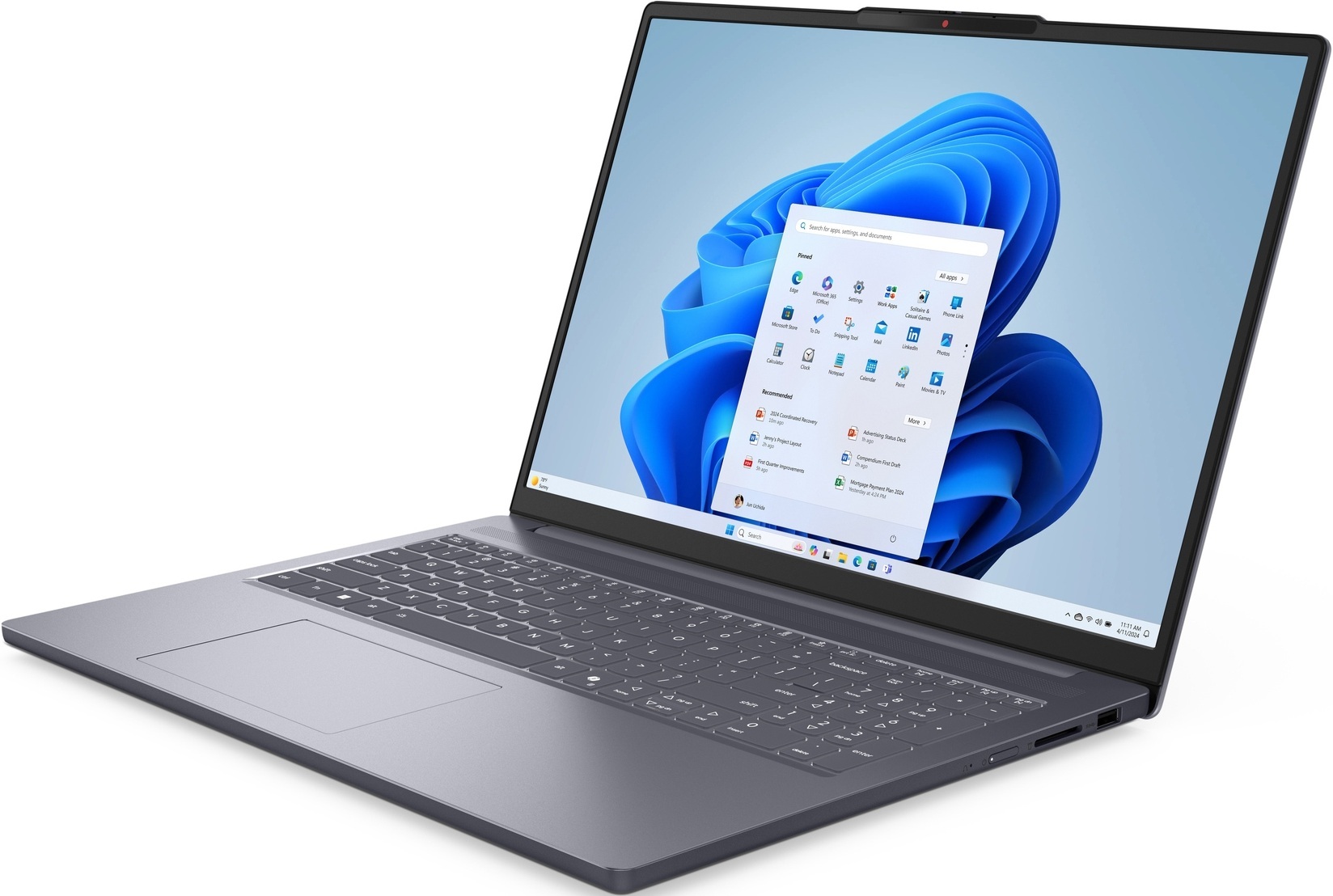 Ноутбук LENOVO IdeaPad Slim 3 16ARP10 Luna Grey (83K800CPRA)фото3