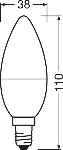 Лампа світлодіодна OSRAM LED E14 6.8Вт 3000К (4058075628625)фото4
