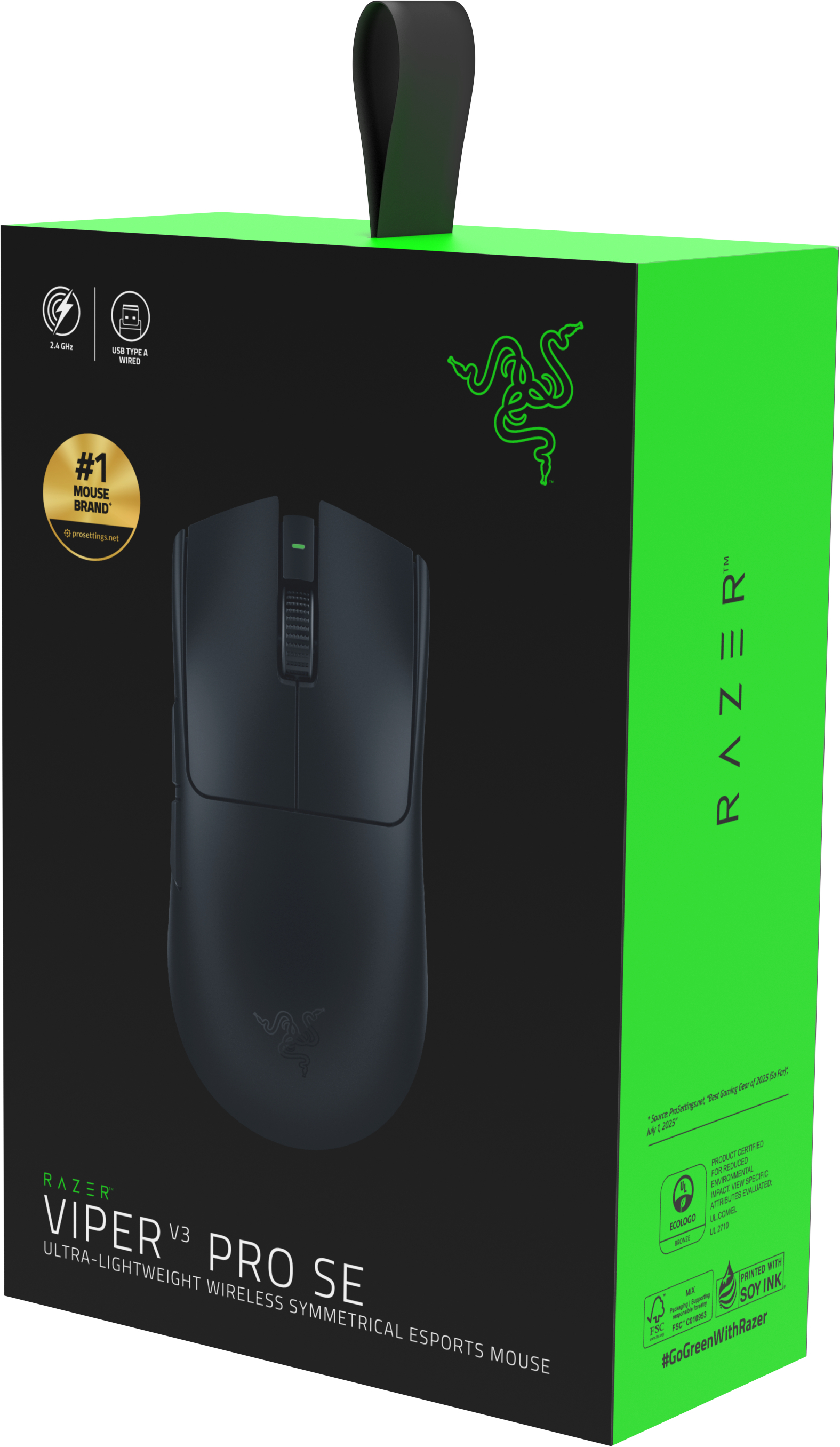 Ігрова миша Razer Viper V3 PRO SE Wireless/USB Black (RZ01-04550100-R3G1)фото