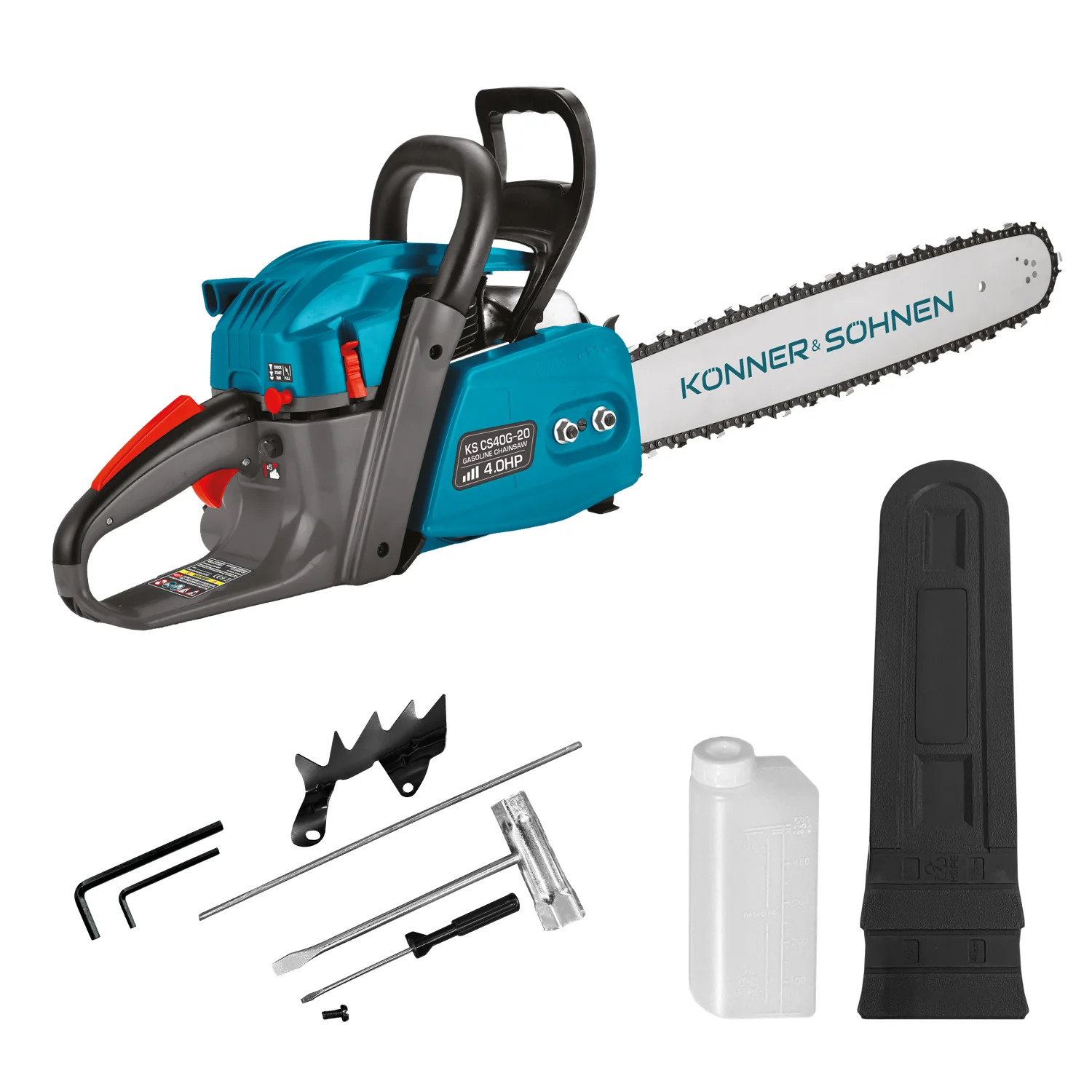 Пила бензинова Konner&amp;Sohnen KS CS40G-20 50см 50см3 5.7кг (KSCS40G-20)фото