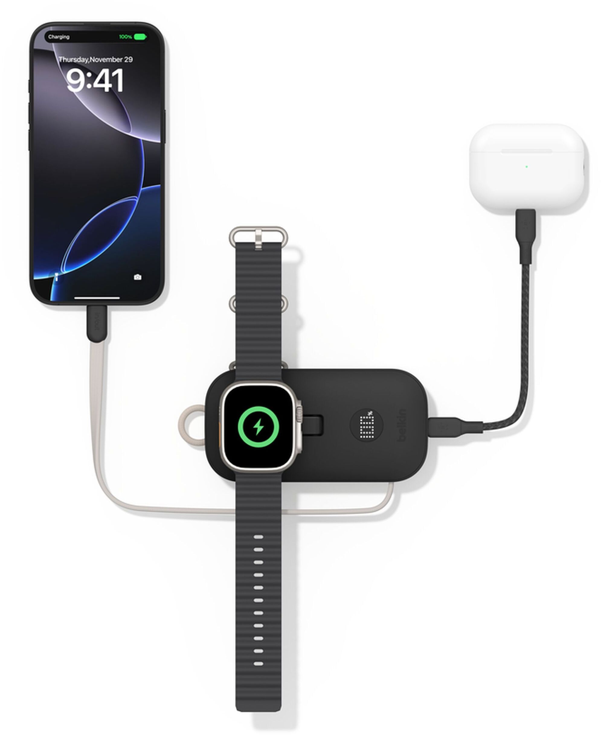 Аккумулятор портативный литий-ионный Power Bank Belkin 10000мА·ч, 45Вт (BPD012HQBK) фото 8