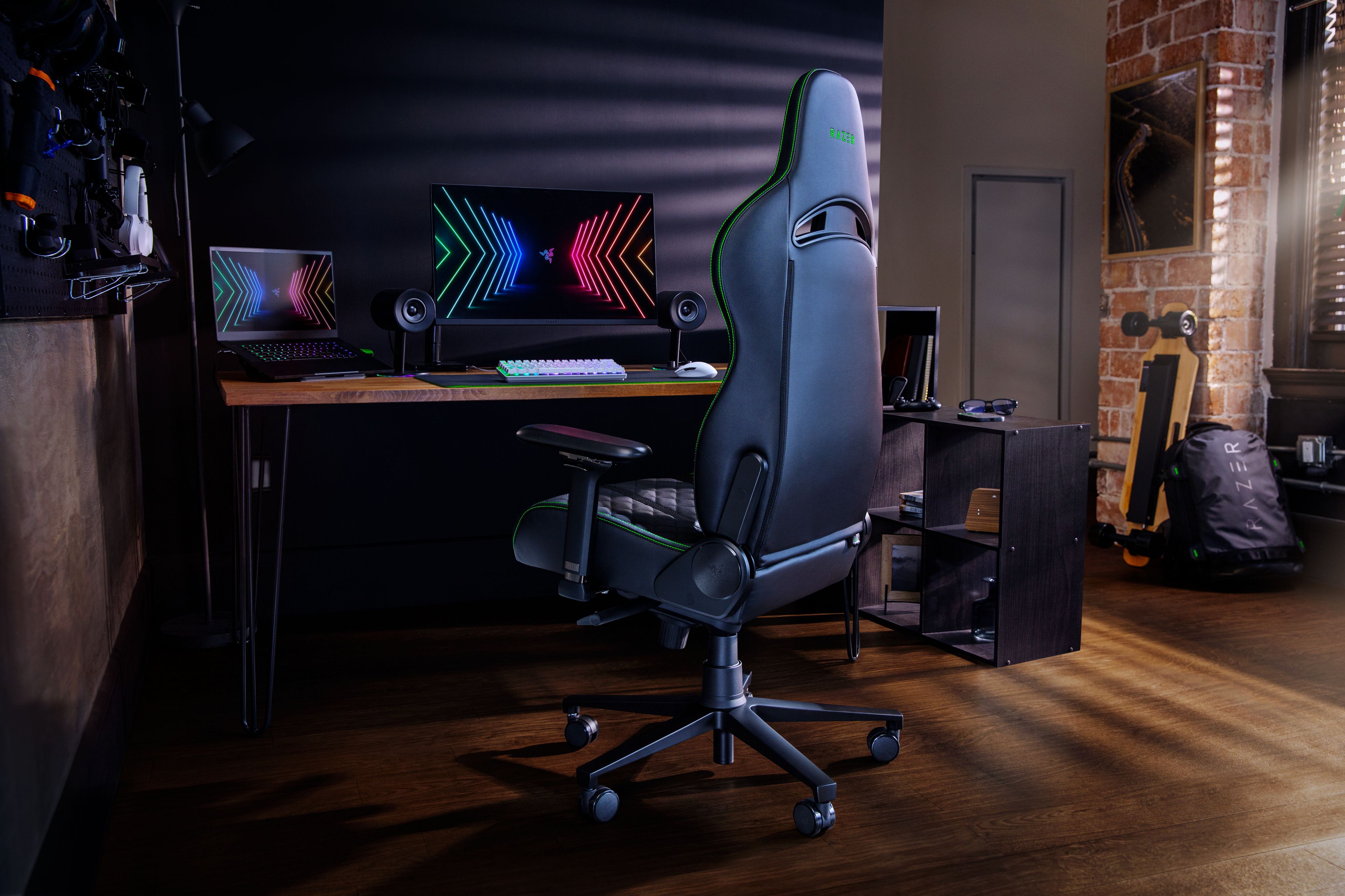 Крісло ігрове Razer Enki X 2D-Armrests Black/Green (RZ38-03880100-R3G1)фото7