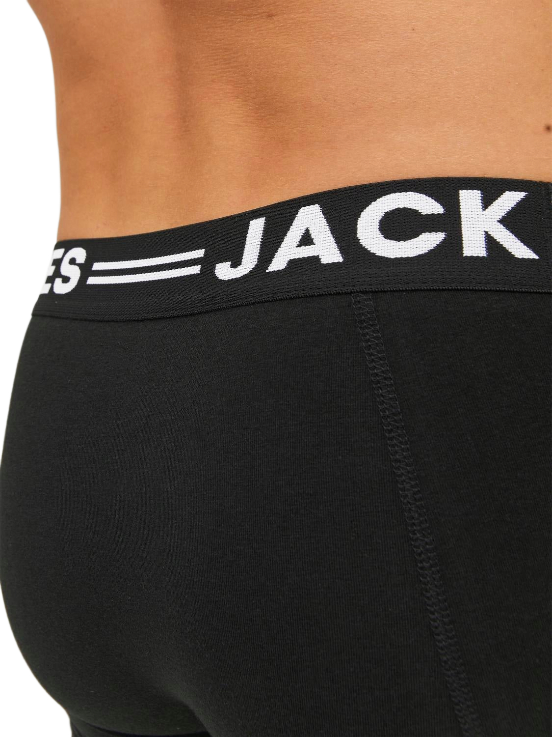 Набор трусов-боксеров мужские Jack &amp; Jones Sense Trunks 3-Pack Noos 12081832 L 3 шт черные фото 