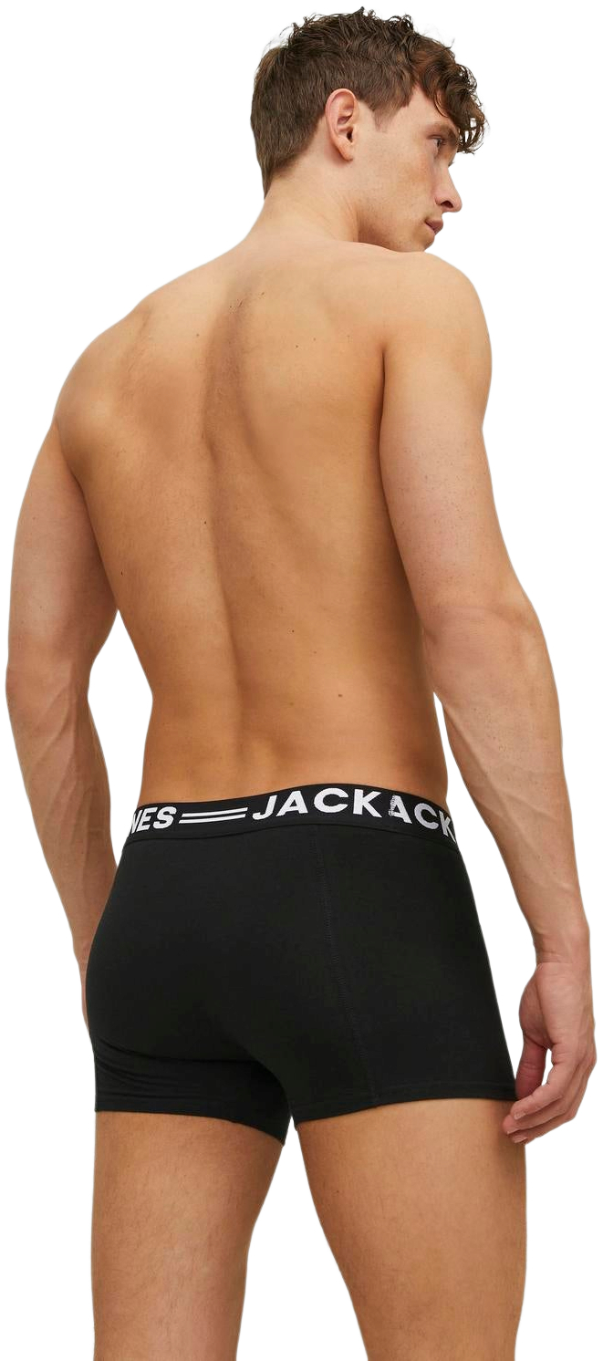 Набор трусов-боксеров мужские Jack &amp; Jones Sense Trunks 3-Pack Noos 12081832 XL 3 шт черные фото 