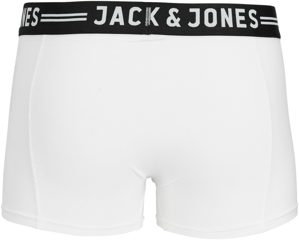 Набор трусов-боксеров мужские Jack &amp; Jones Sense Trunks 3-Pack Noos 12081832 S 3 шт черные/светло-серые/белые фото 