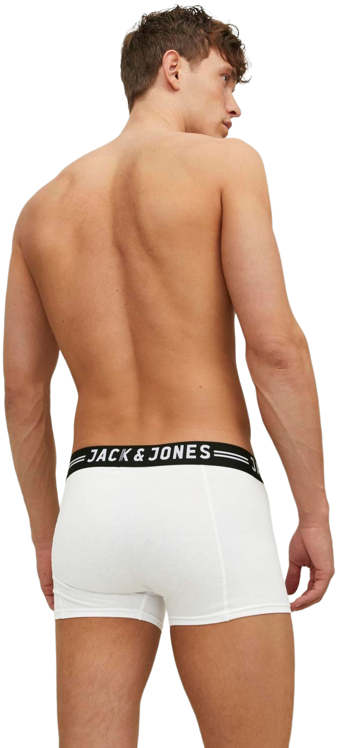 Набор трусов-боксеров мужские Jack &amp; Jones Sense Trunks 3-Pack Noos 12081832 L 3 шт черные/светло-серые/белые фото 