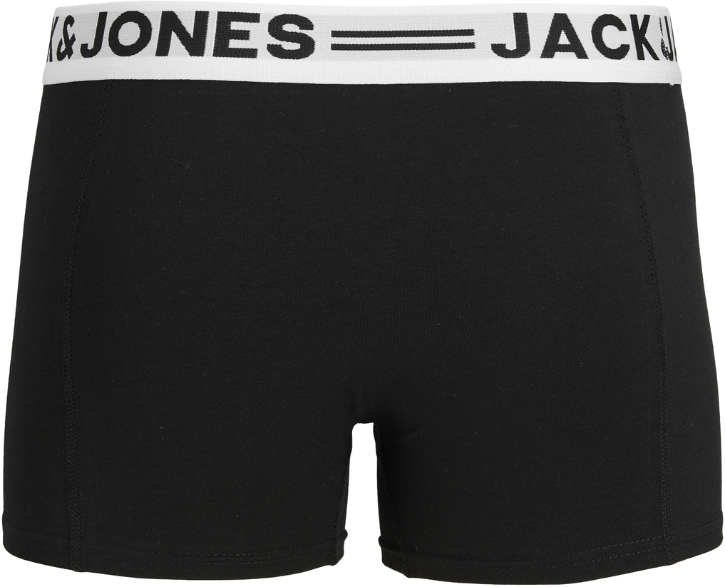 Набор трусов-боксеров мужские Jack &amp; Jones Sense Trunks 3-Pack Noos 12081832 XL 3 шт черные/светло-серые/белые фото 