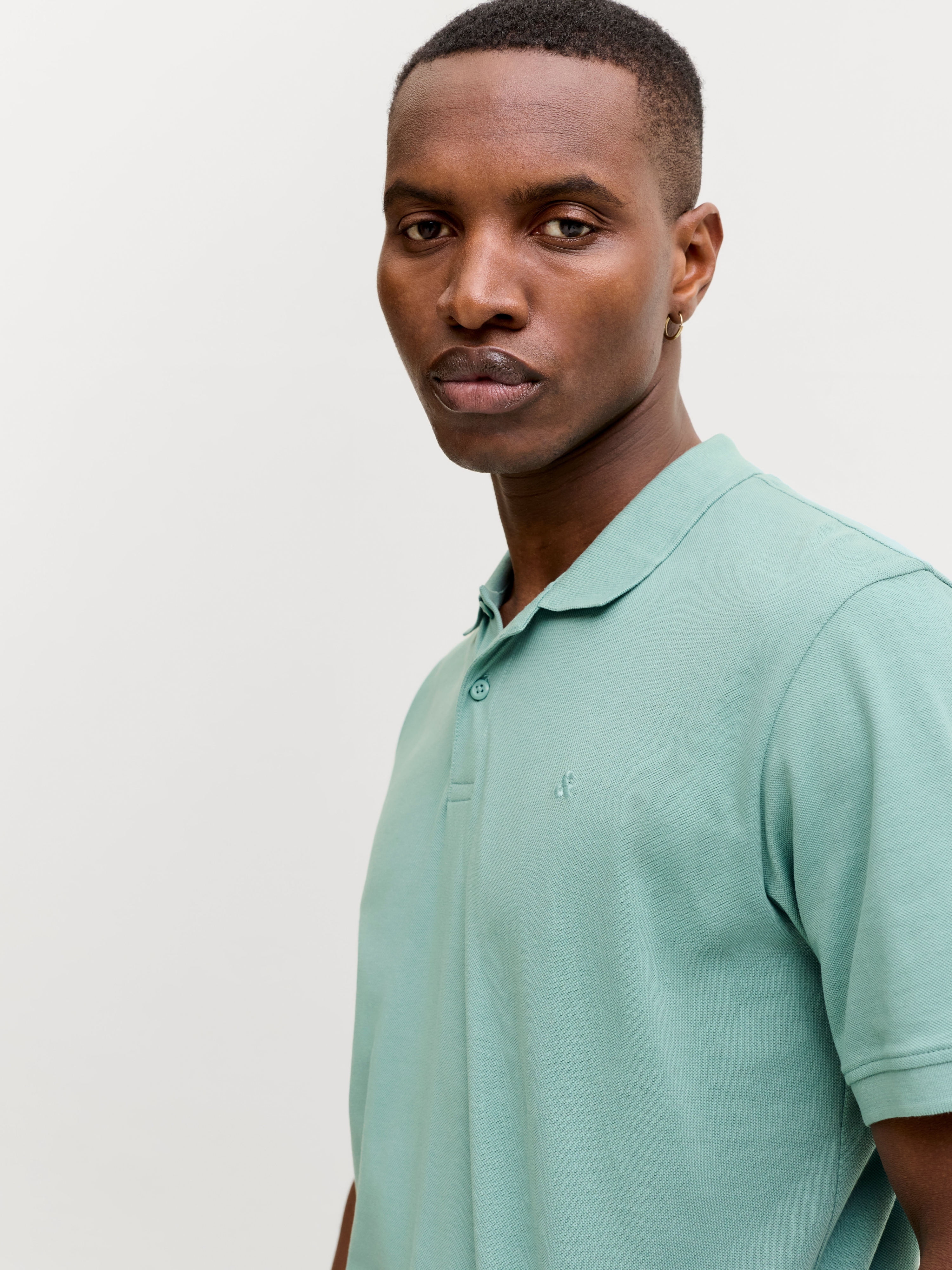 Поло мужское Jack &amp; Jones Jjebasic Polo Ss Noos 12136516 M мятное фото 