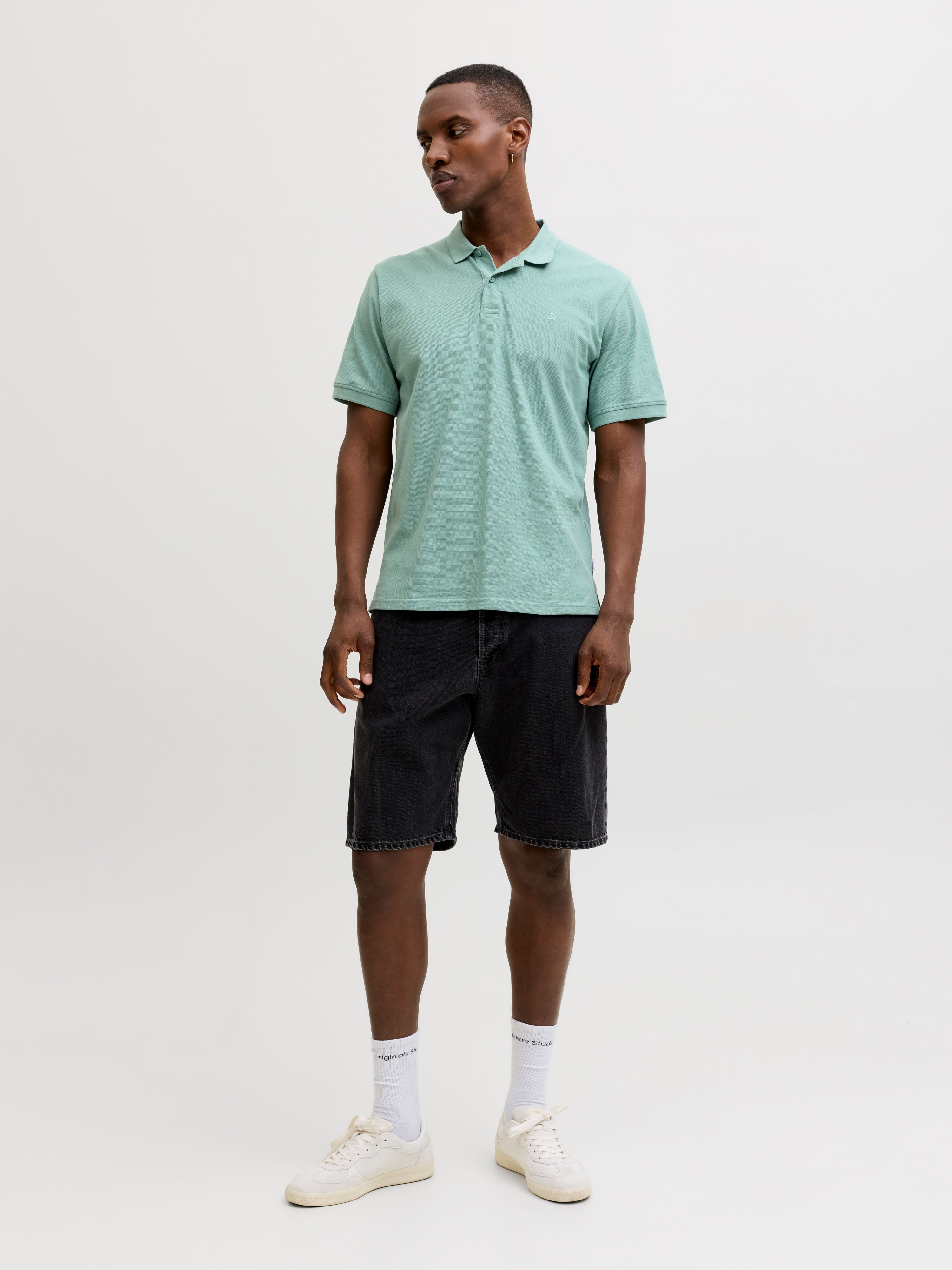 Поло мужское Jack &amp; Jones Jjebasic Polo Ss Noos 12136516 L мятное фото 