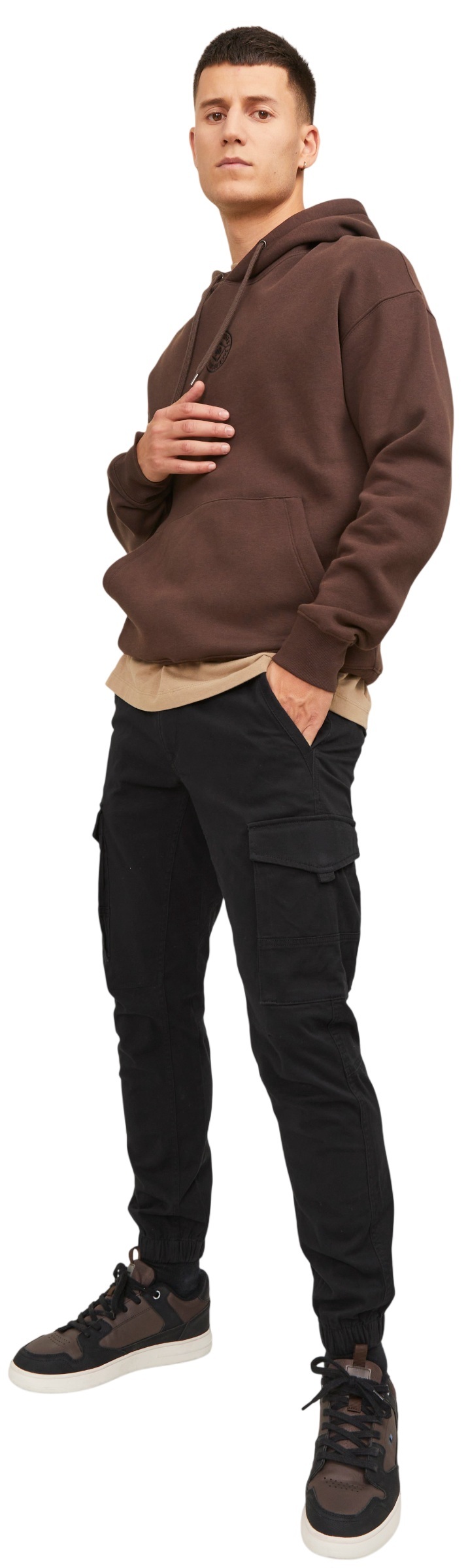 Брюки мужские Jack &amp; Jones Jpstpaul Flake Cargo Noos 12139912 33-32 черные фото 