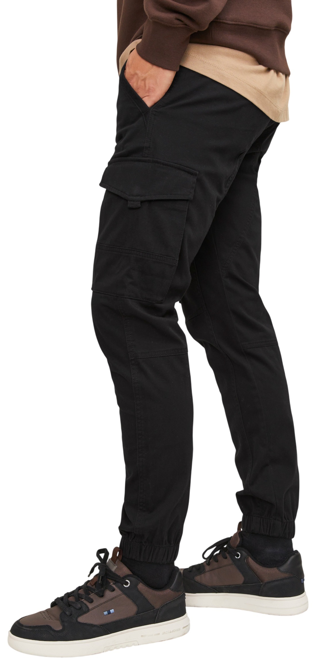 Брюки мужские Jack &amp; Jones Jpstpaul Flake Cargo Noos 12139912 34-32 черные фото 