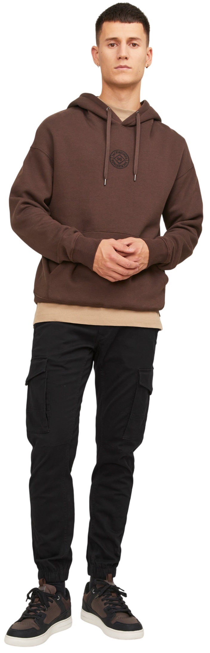 Брюки мужские Jack &amp; Jones Jpstpaul Flake Cargo Noos 12139912 34-32 черные фото 