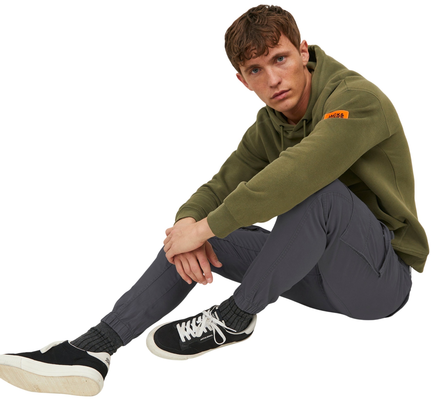 Брюки мужские Jack &amp; Jones Jpstpaul Flake Cargo Asphalt Noos 12140326 30-32 темно-серые фото 