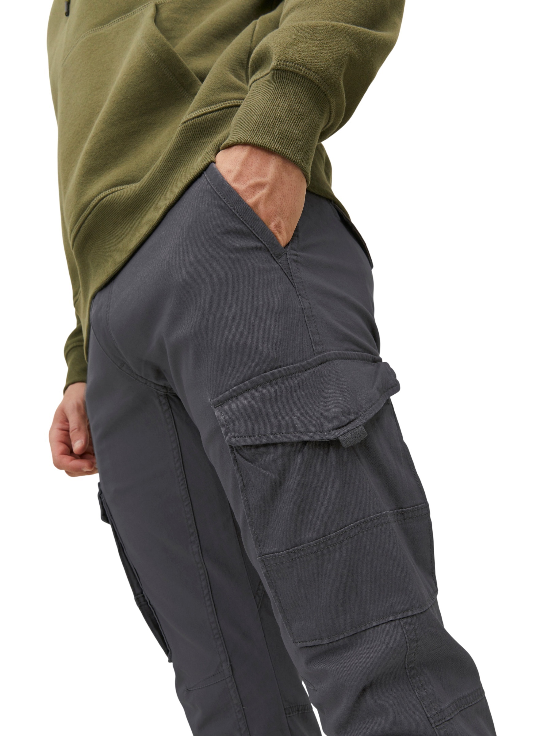 Брюки мужские Jack &amp; Jones Jpstpaul Flake Cargo Asphalt Noos 12140326 32-32 темно-серые фото 
