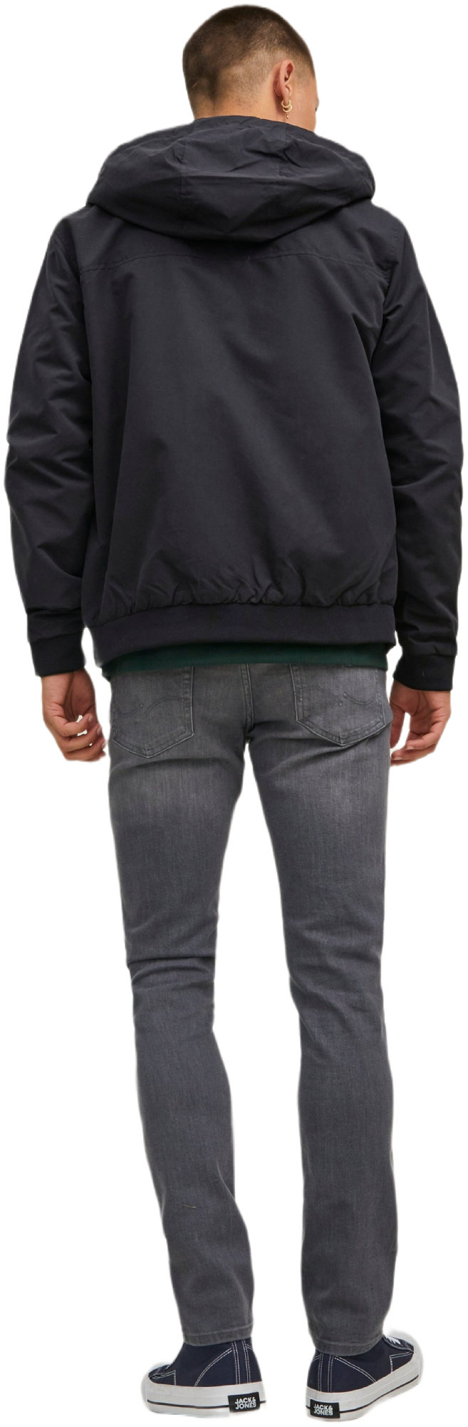 Ветровка мужская Jack &amp; Jones Jjerush Hood Bomber Noos 12200208 S черная фото 