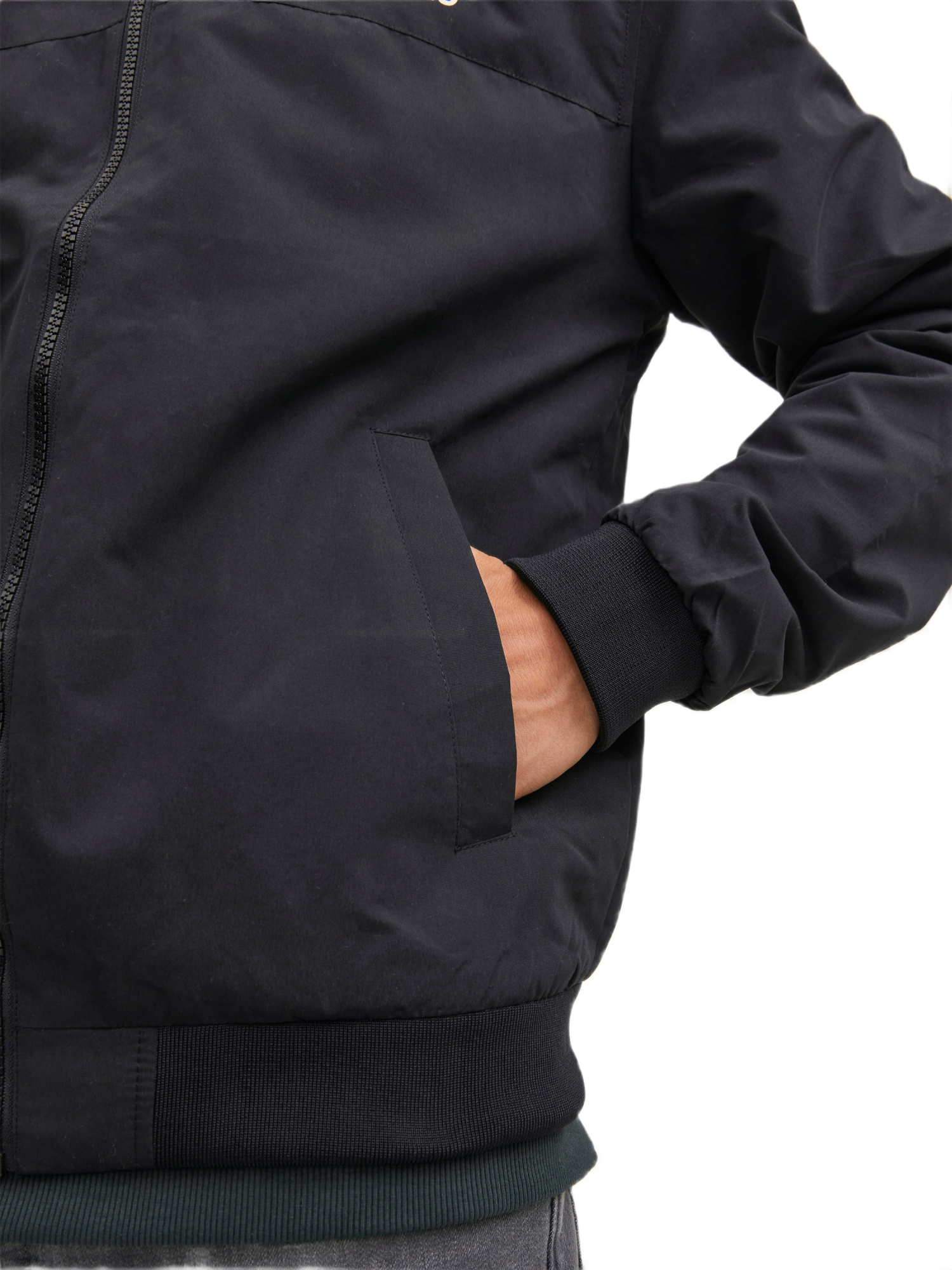Ветровка мужская Jack &amp; Jones Jjerush Hood Bomber Noos 12200208 L черная фото 