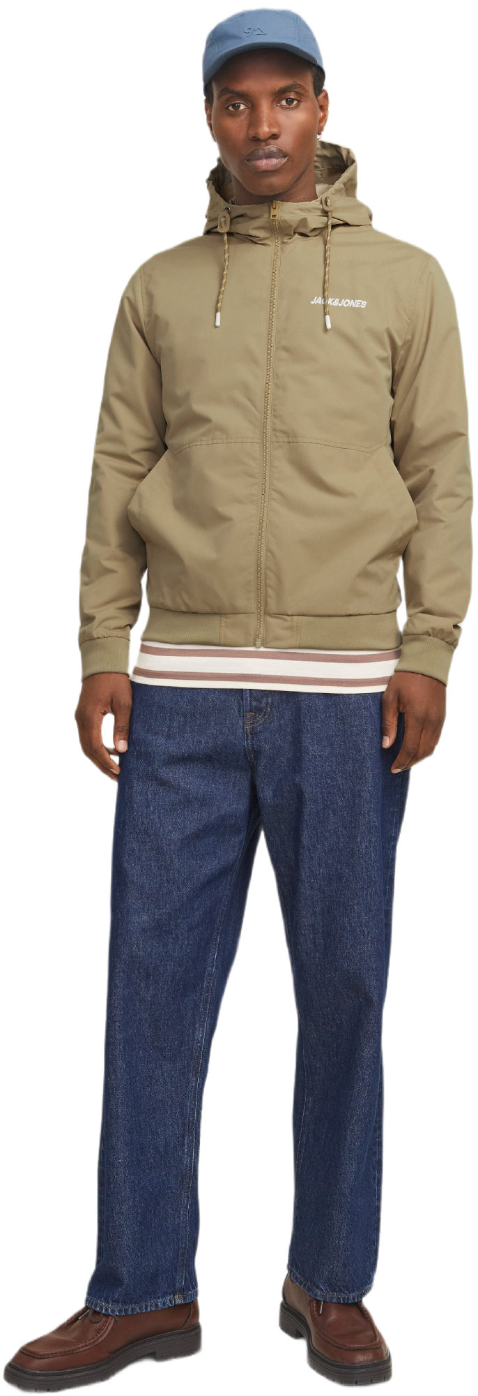 Ветровка мужская Jack &amp; Jones Jjerush Hood Bomber Noos 12200208 L бежевая фото 