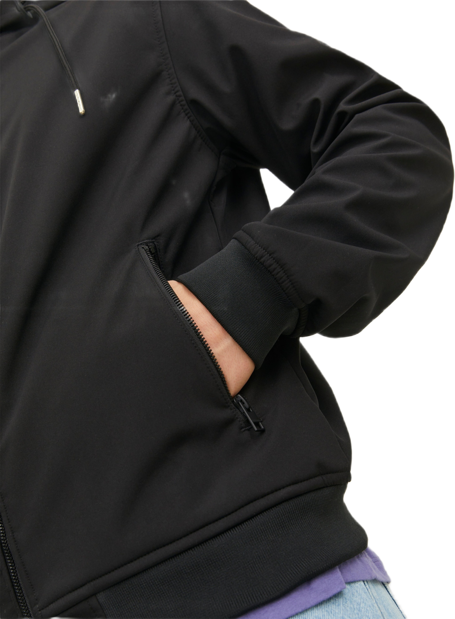 Ветровка мужская Jack &amp; Jones Jjebasic Softshell Hood Noos 12236300 M черная фото 